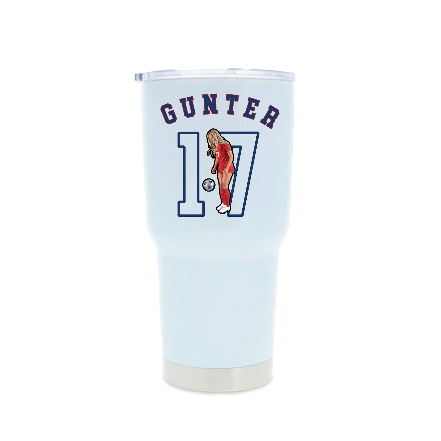30oz Stainless Steel Tumbler — Shirsey Arch in White