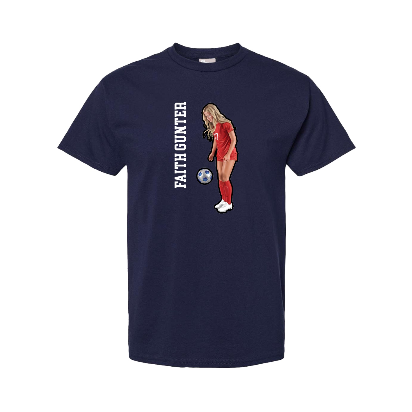 Youth Tee — Name Vertical in Navy