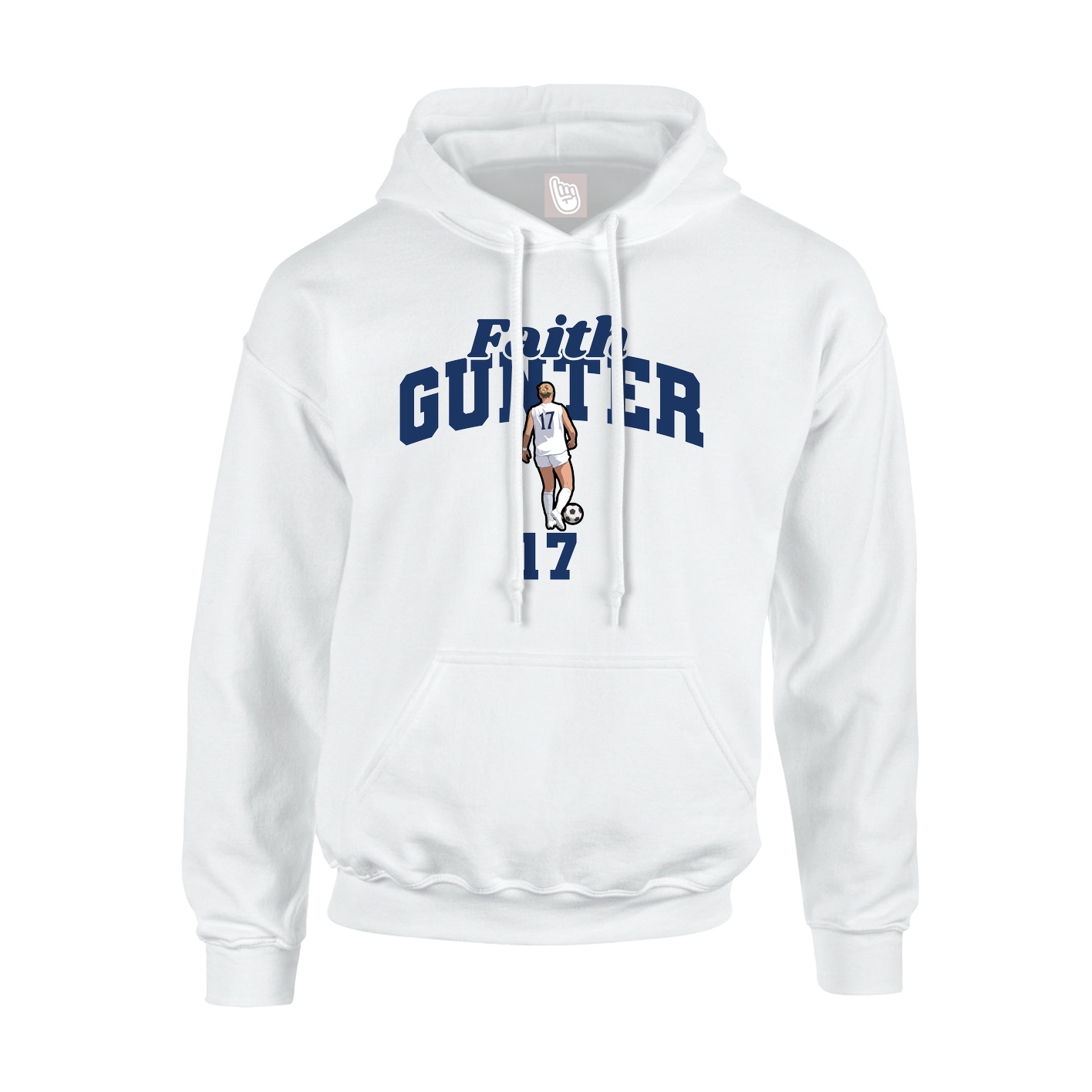 Hoodie — Signature Arch in White