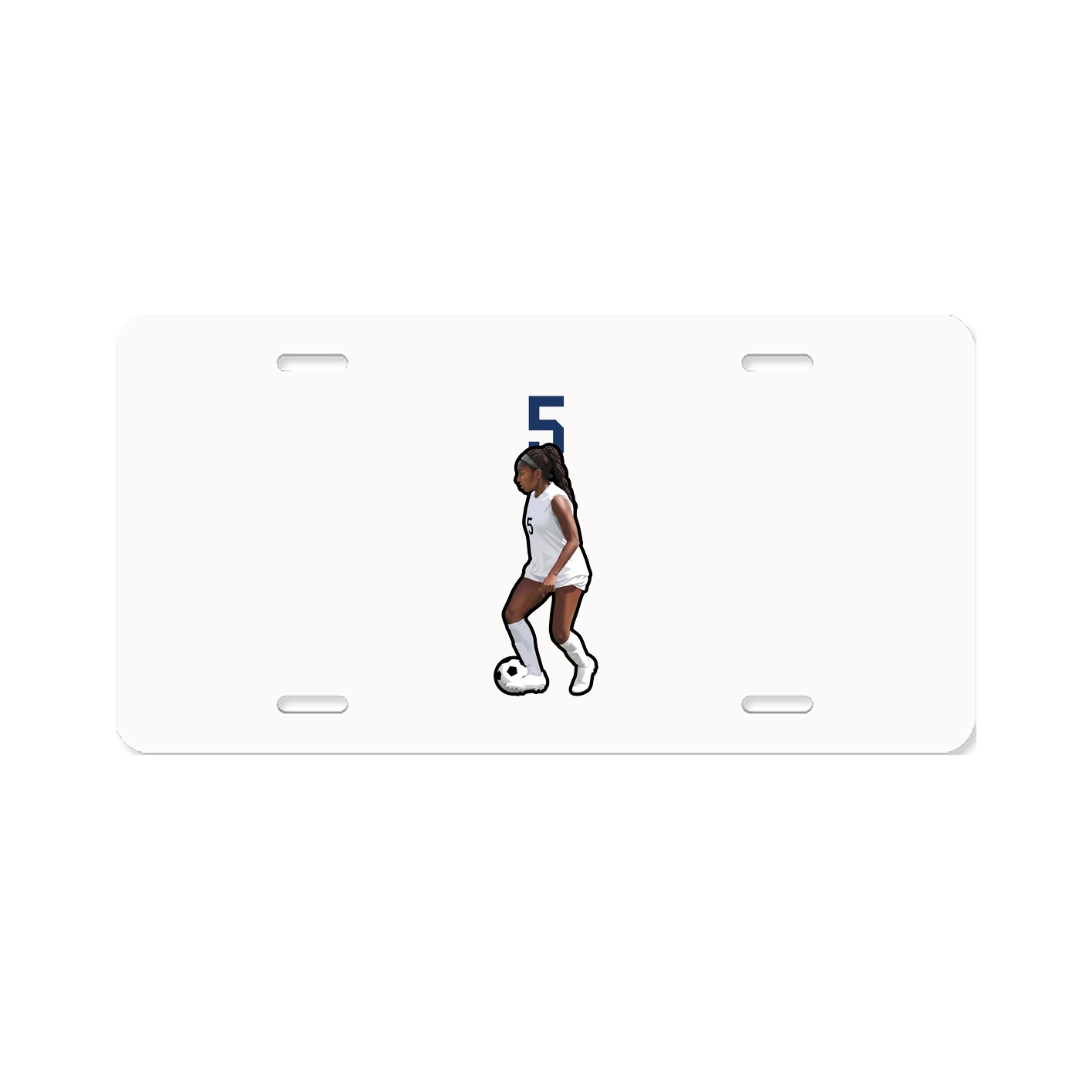 License Plate — Number Top in Classic