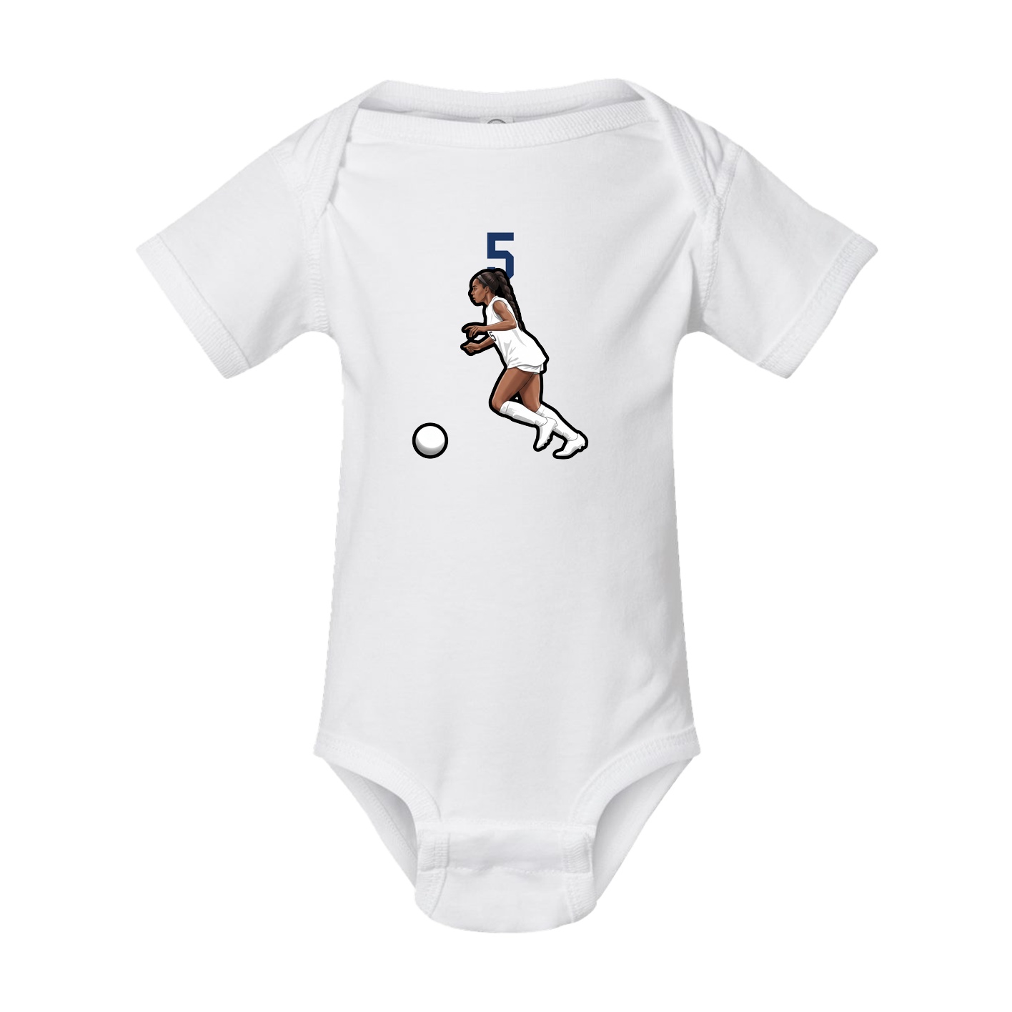 Baby Onesie — Number Top in White