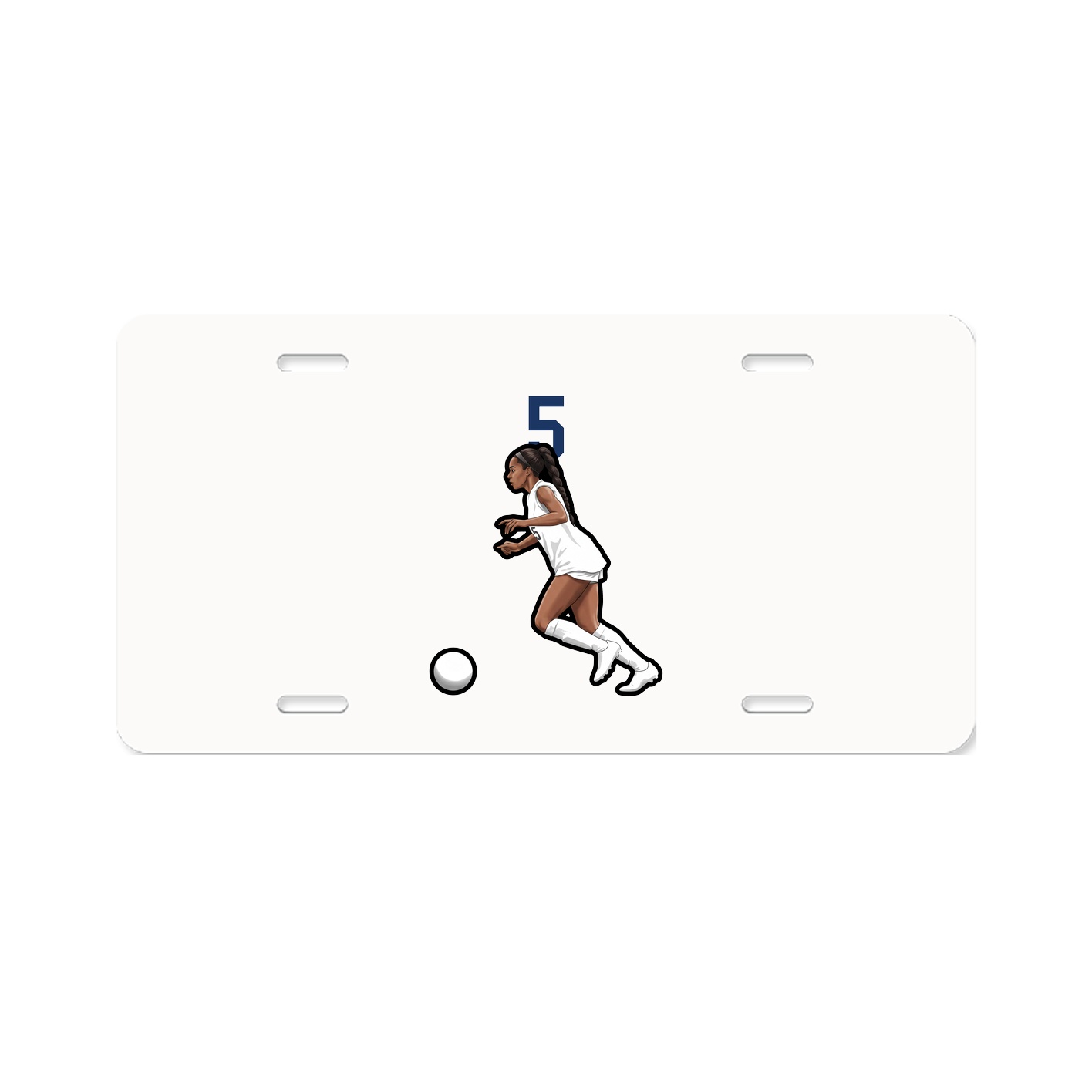 License Plate — Number Top in Classic
