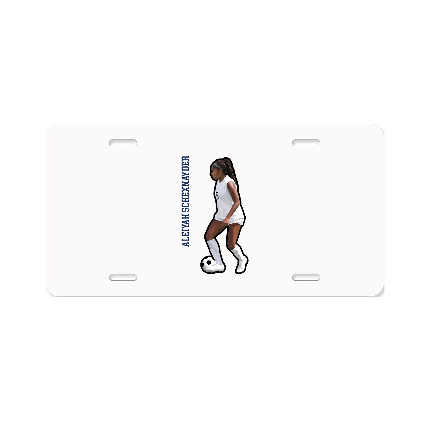 License Plate — Name Vertical in Classic