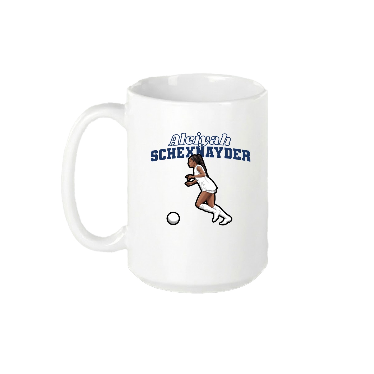 15oz Coffee Mug — Name Arch in White