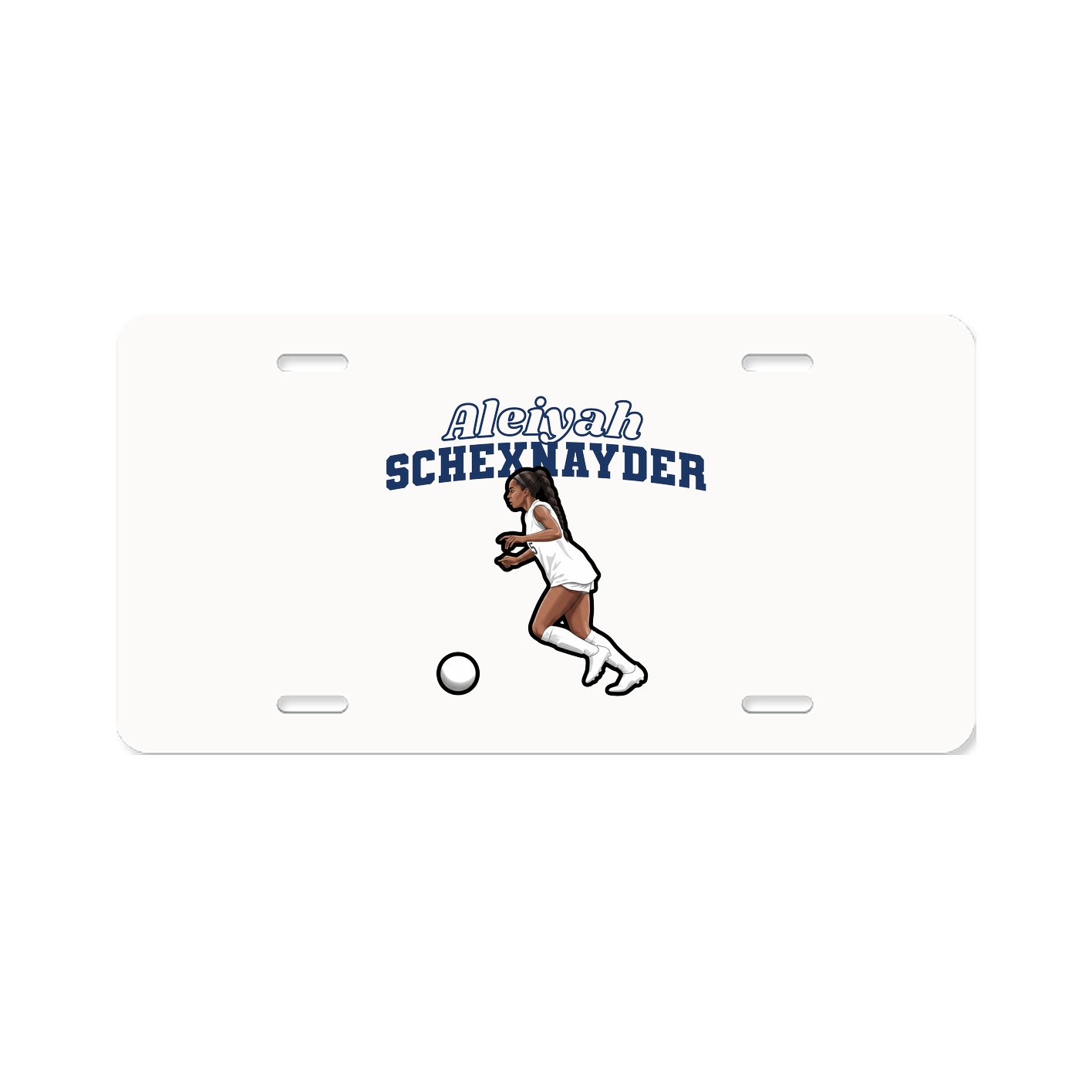 License Plate — Name Arch in Classic