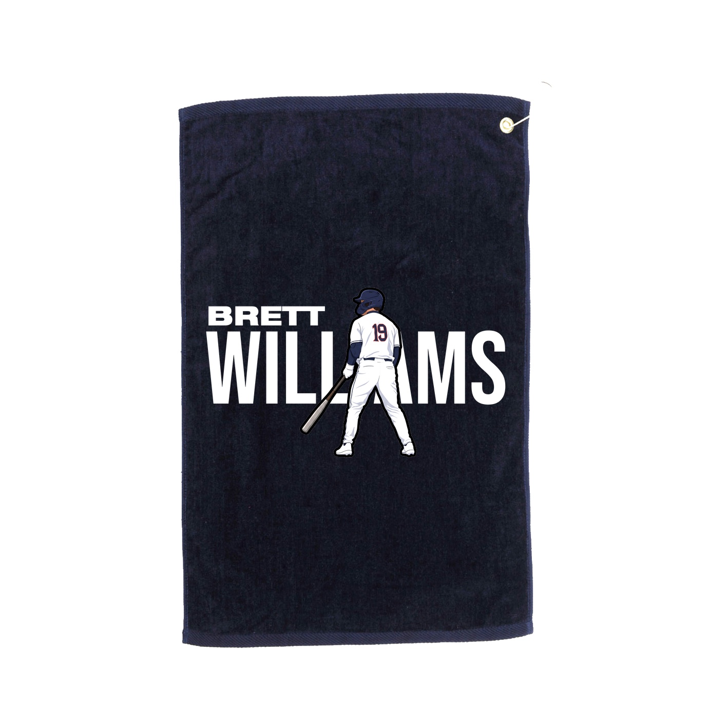 Golf Towel — Player Name in Navy