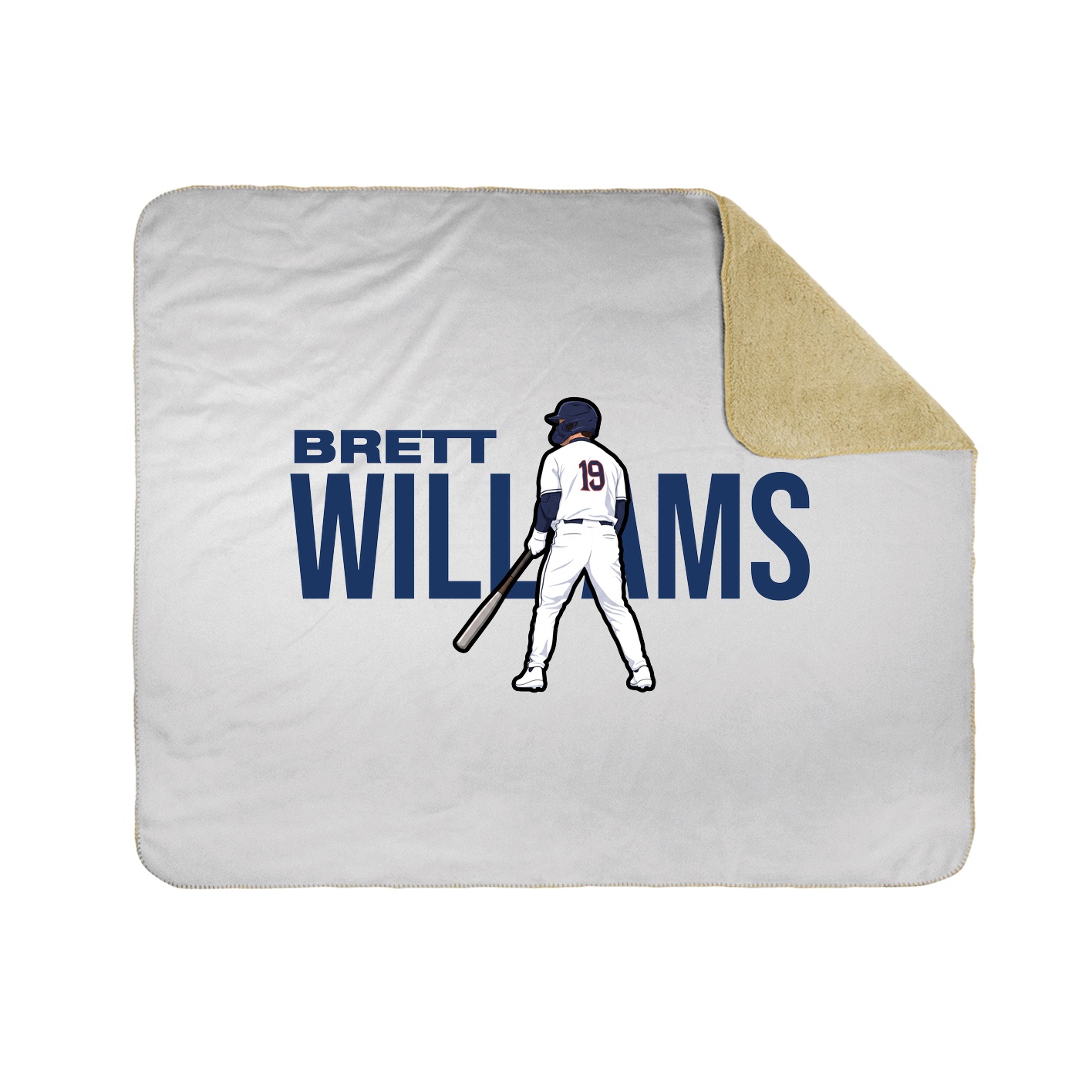 Throw Blanket — Player Name in White