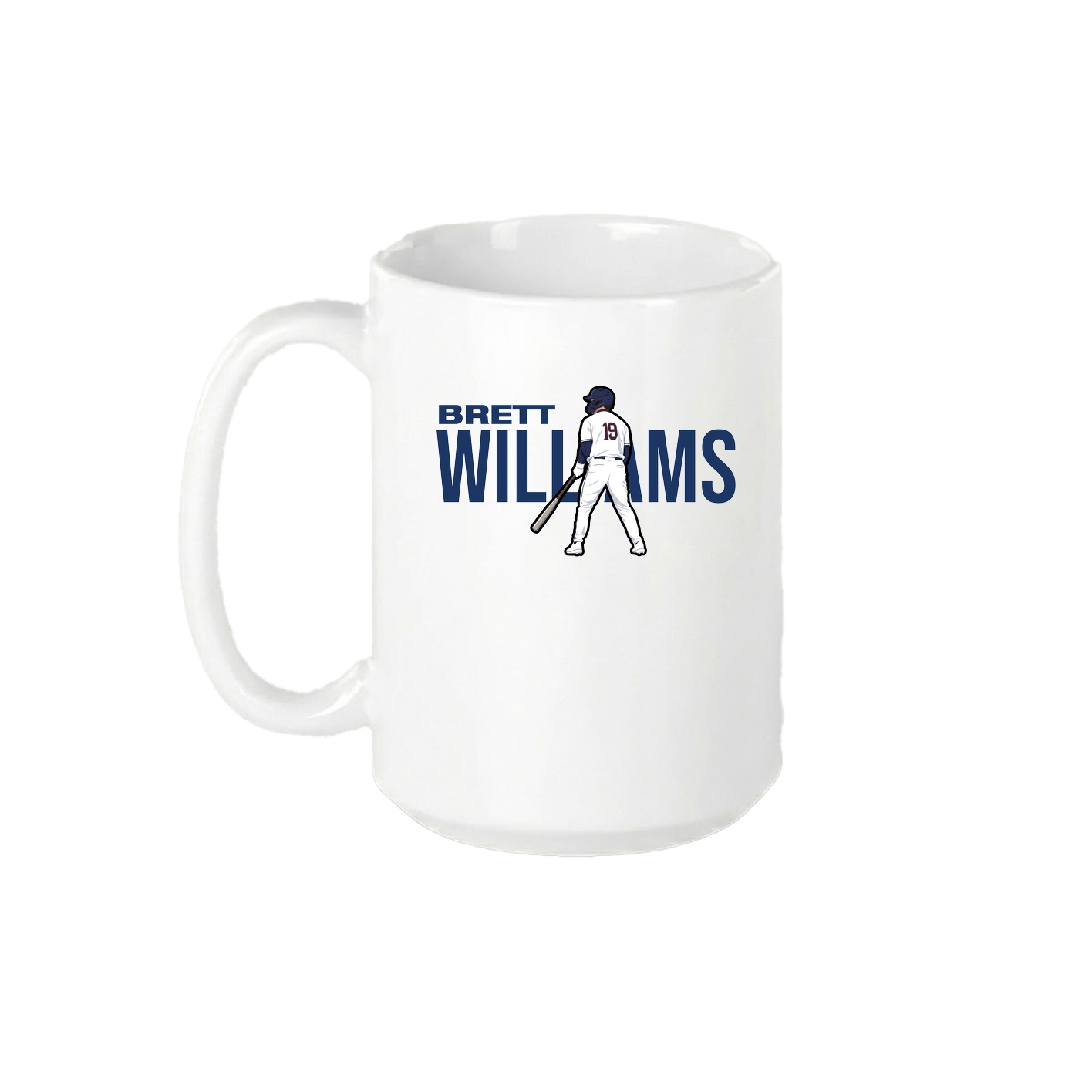 15oz Coffee Mug — Player Name in White