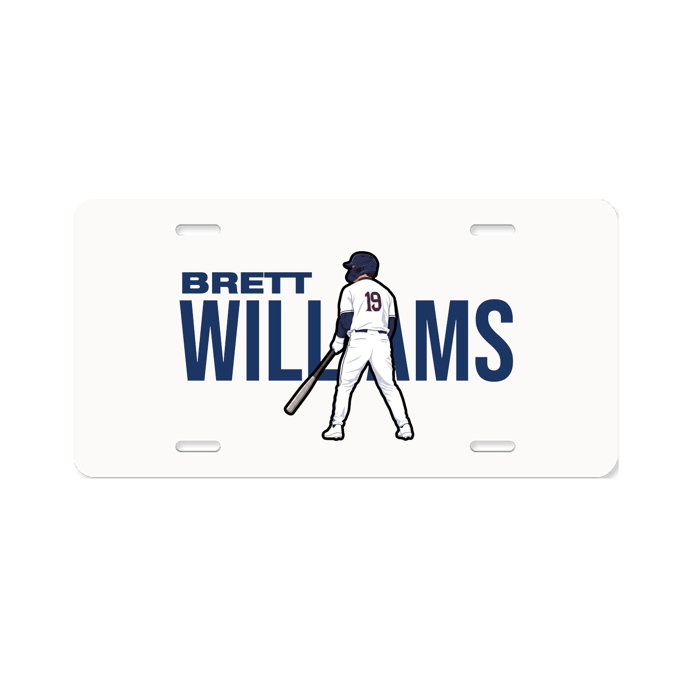 License Plate — Player Name in Classic