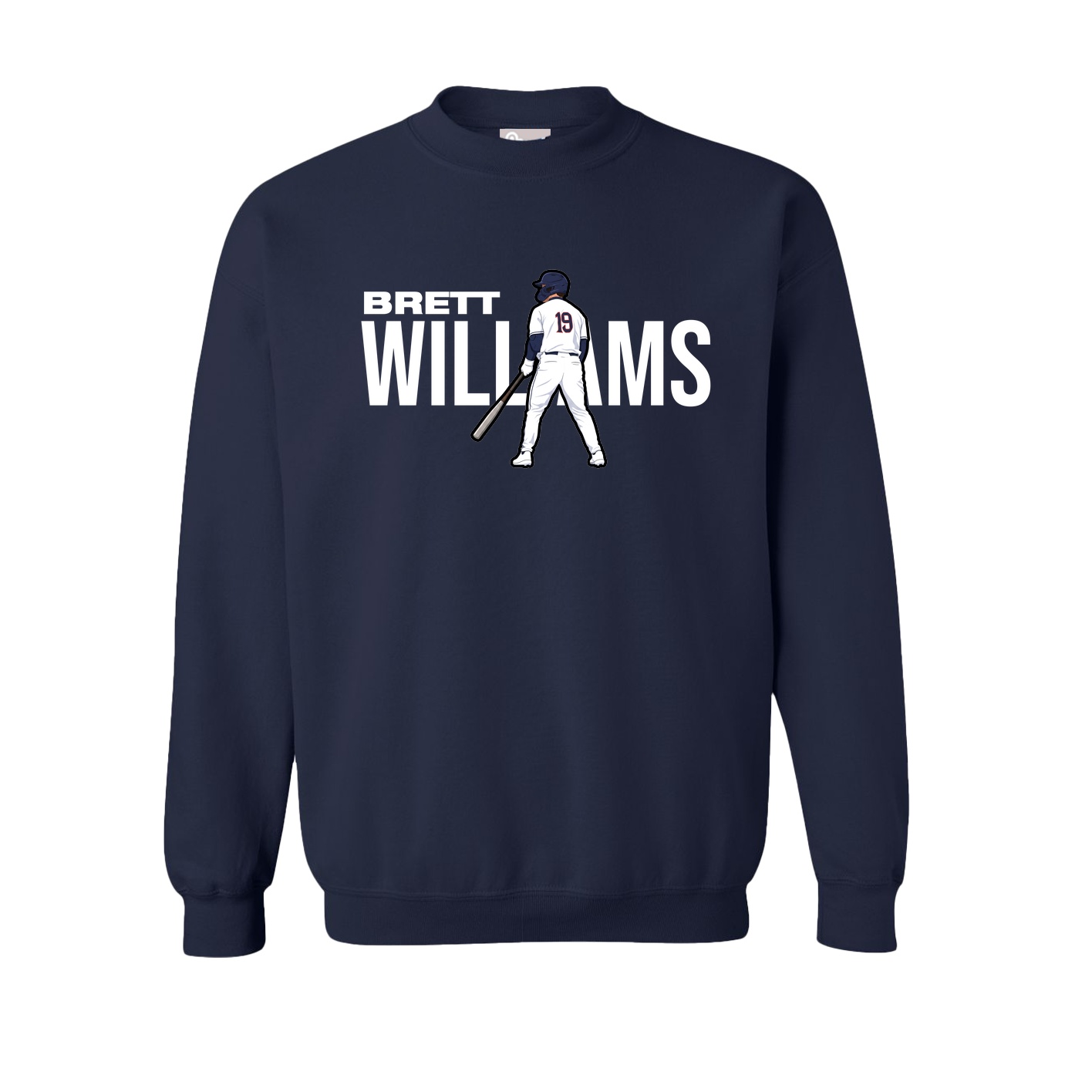 Fleece Crew — Player Name in Navy
