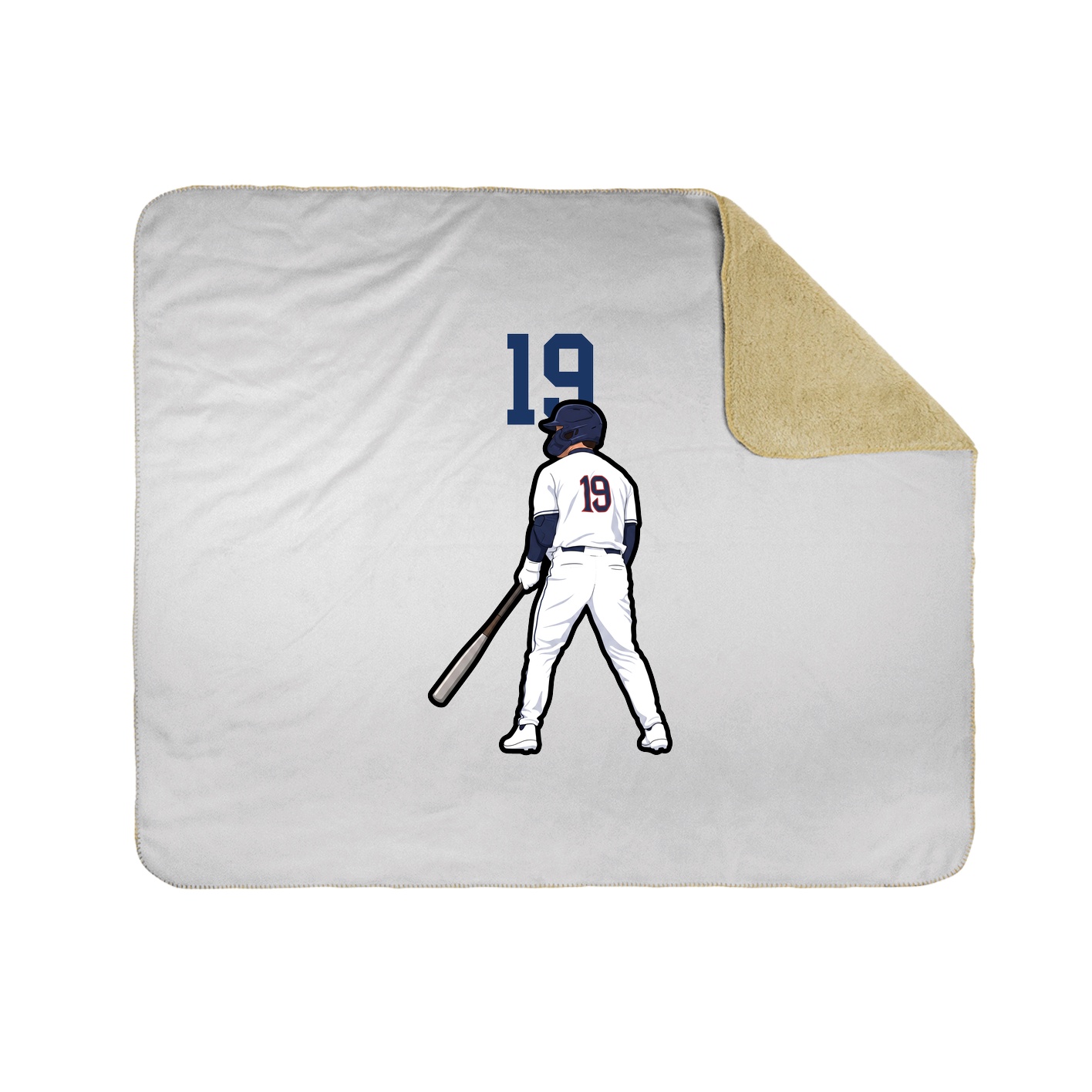 Throw Blanket — Number Top in White
