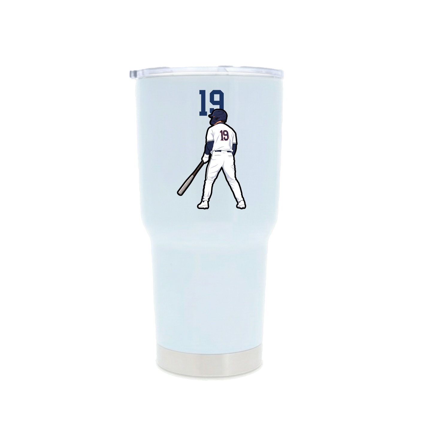 30oz Stainless Steel Tumbler — Number Top in White