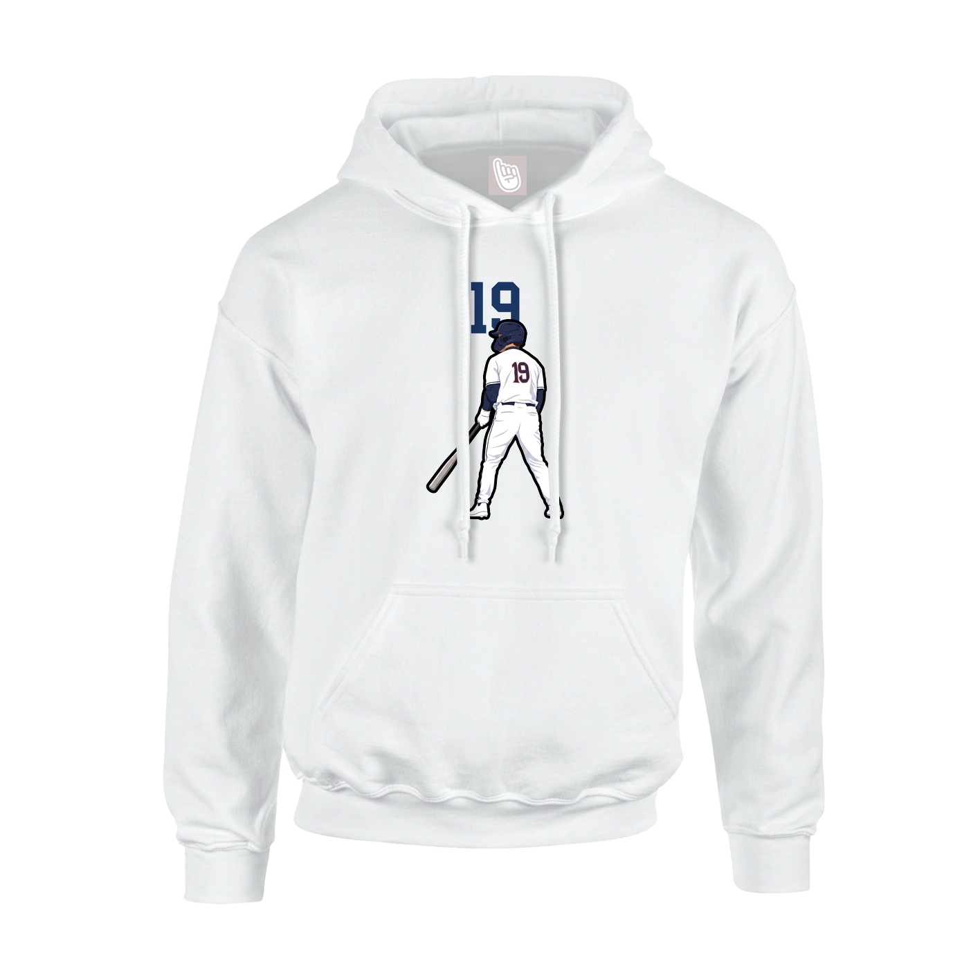 Youth Hoodie — Number Top in White