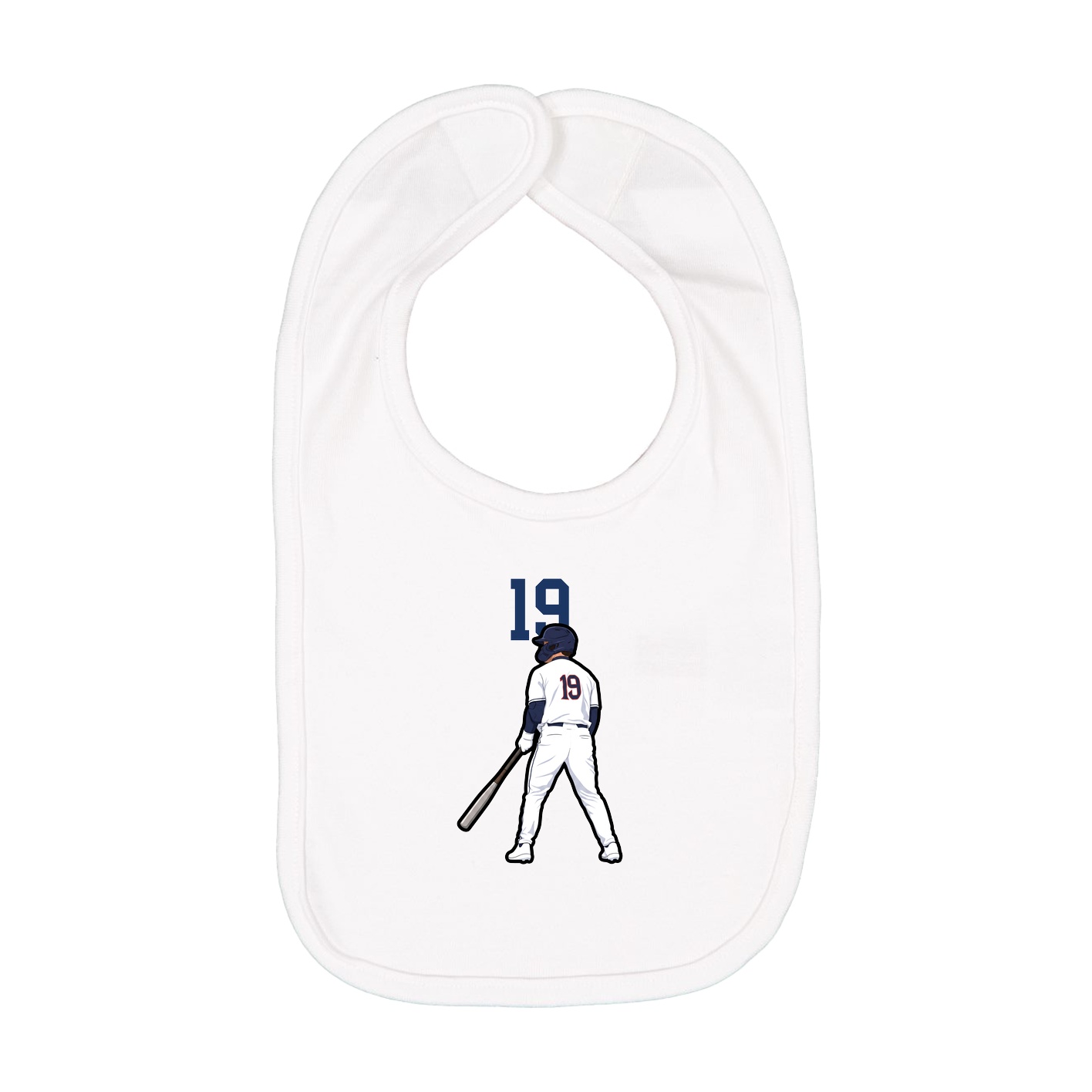 Infant Bib — Number Top in White