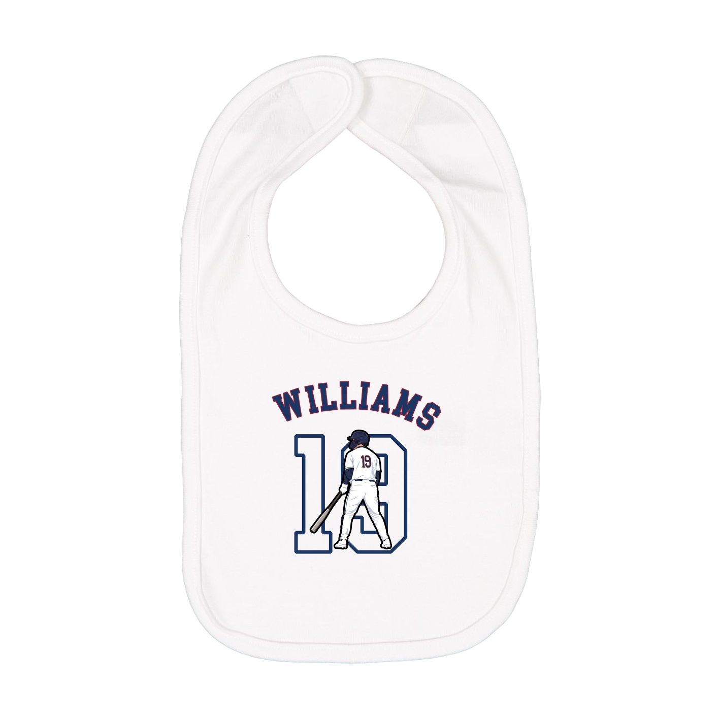 Infant Bib — Shirsey Arch in White