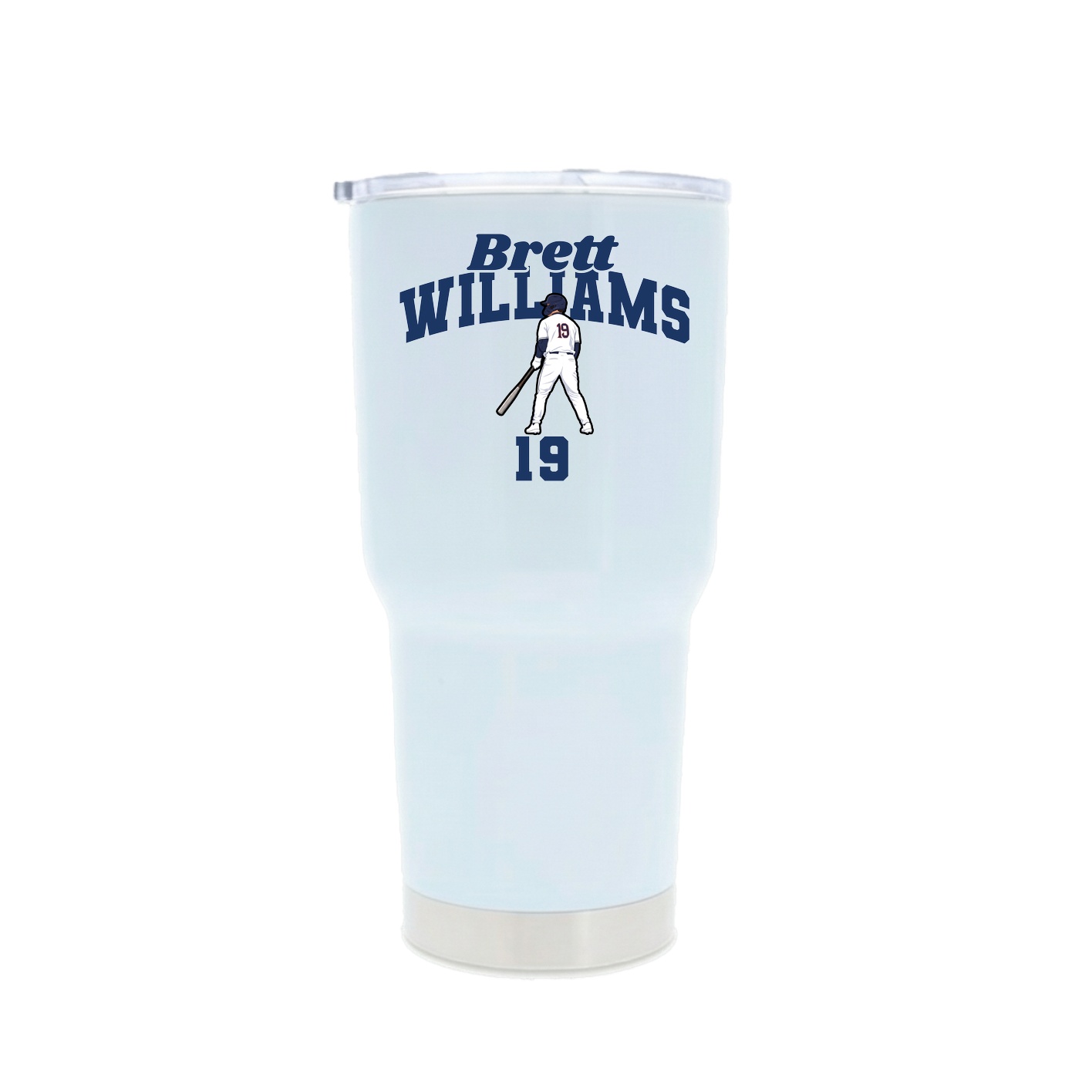 30oz Stainless Steel Tumbler — Signature Arch in White