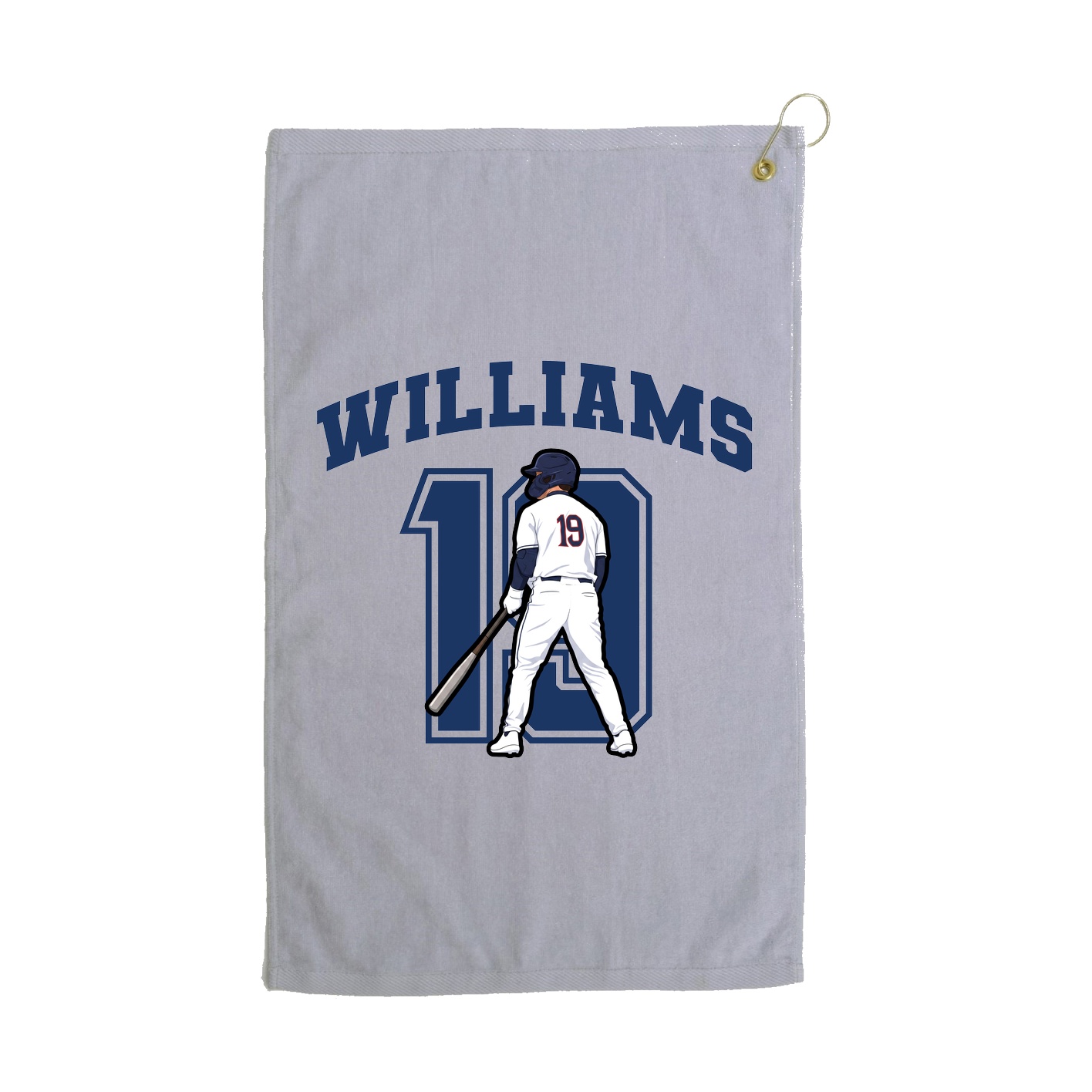 Golf Towel — Number in Grey