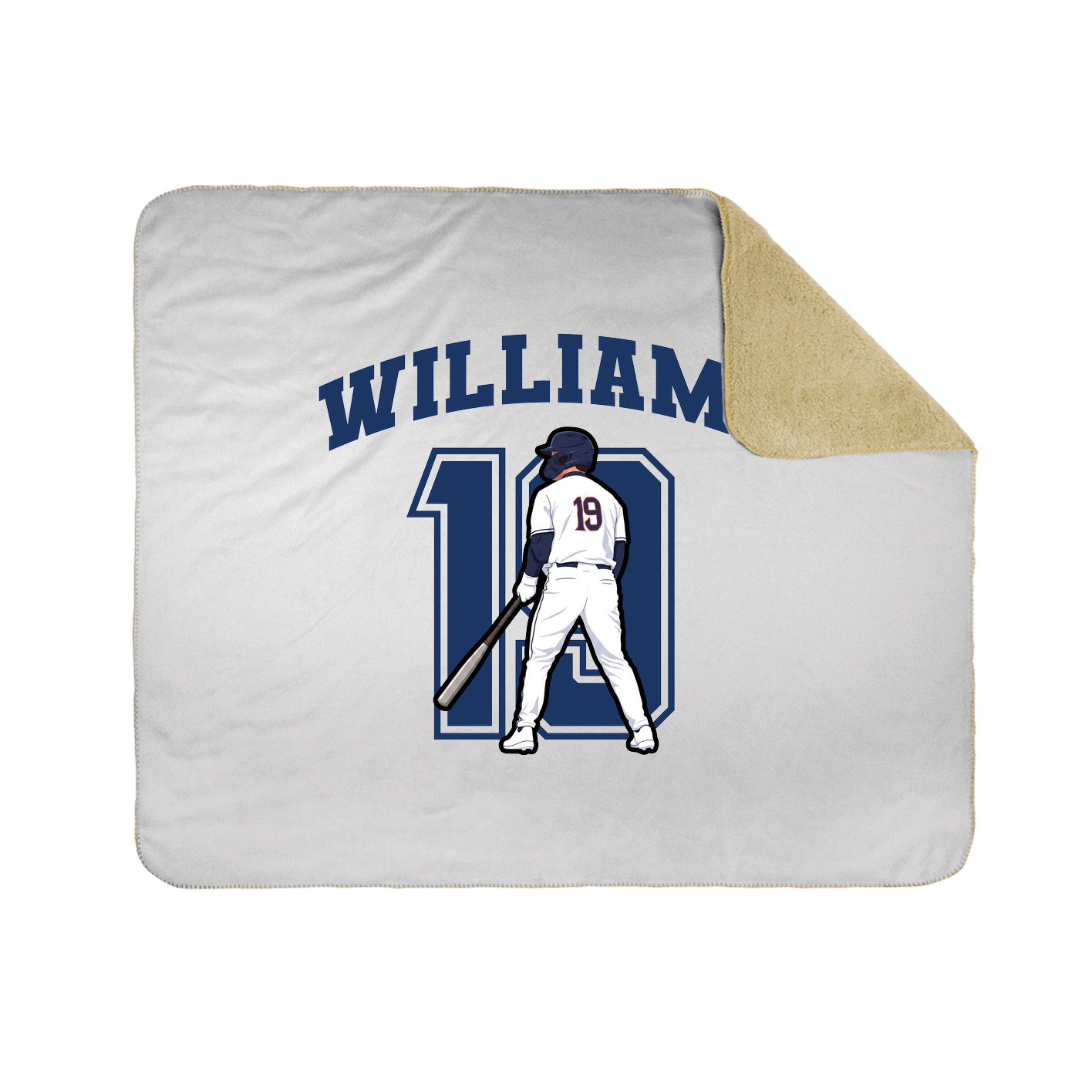 Throw Blanket — Number in White