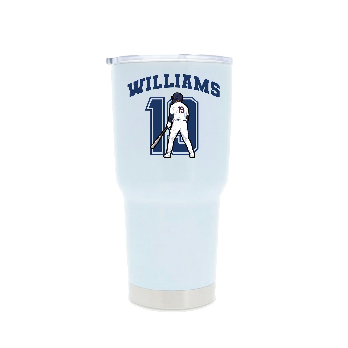 30oz Stainless Steel Tumbler — Number in White