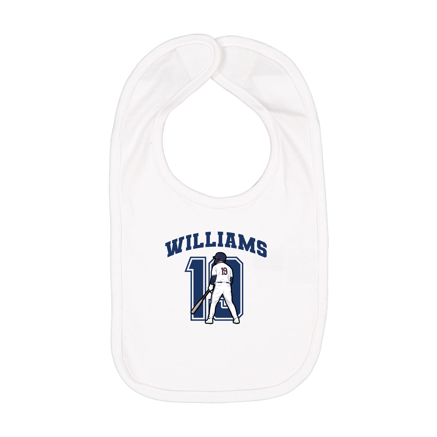 Infant Bib — Number in White