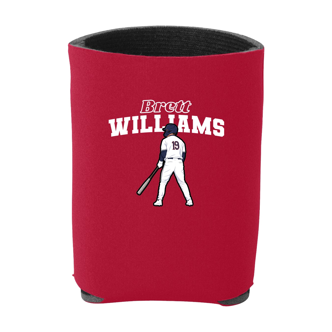 Can Holder — Name Arch in Red