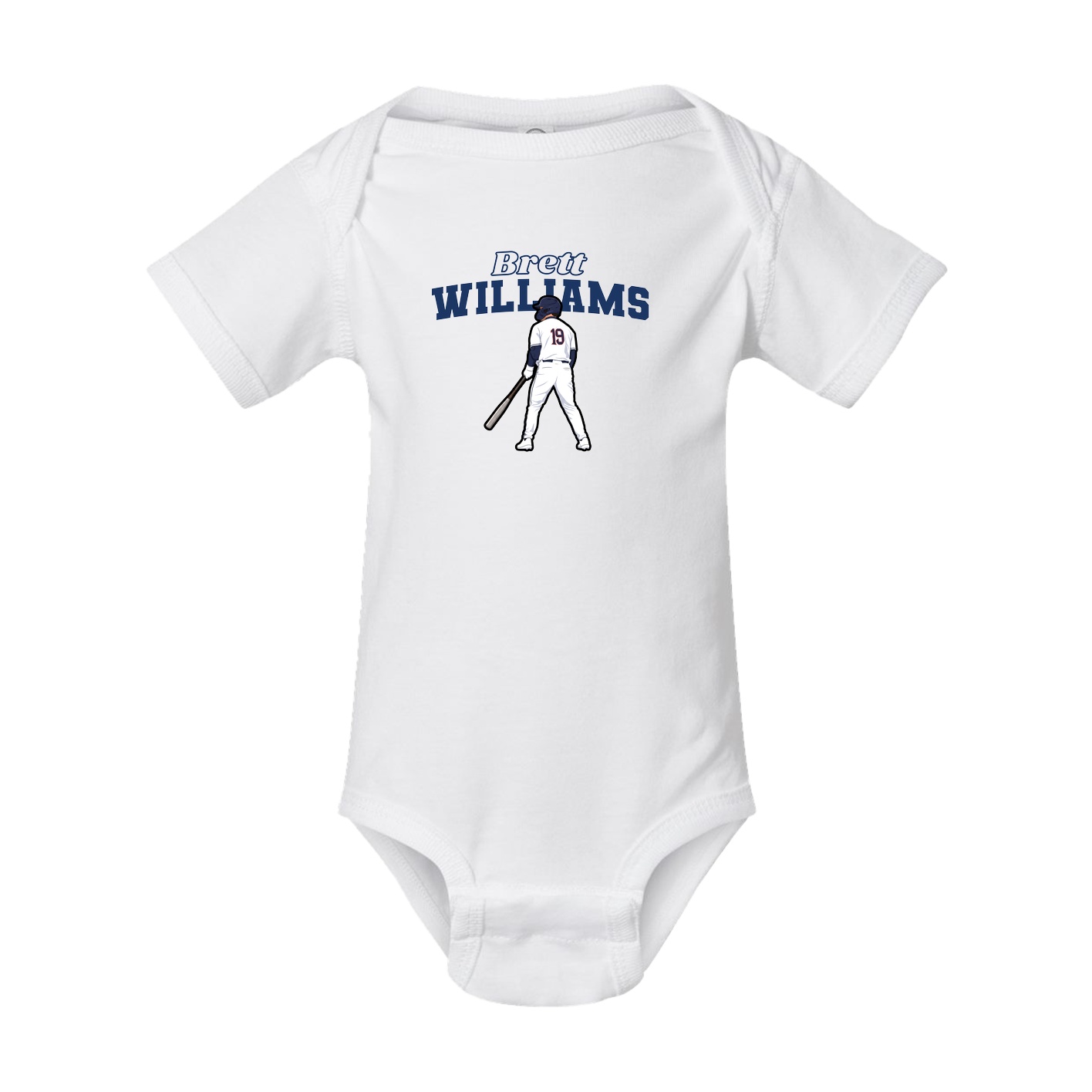 Baby Onesie — Name Arch in White