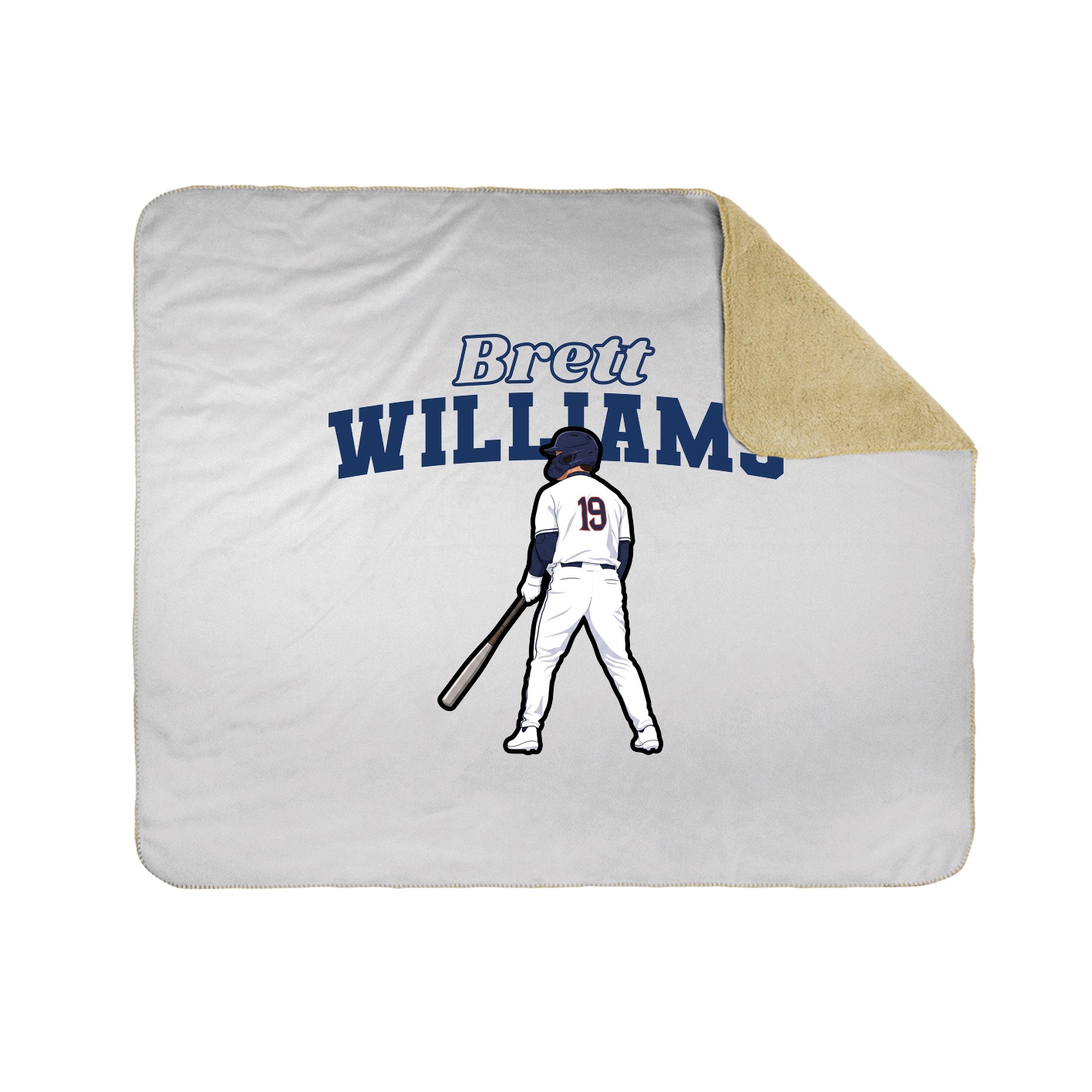 Throw Blanket — Name Arch in White