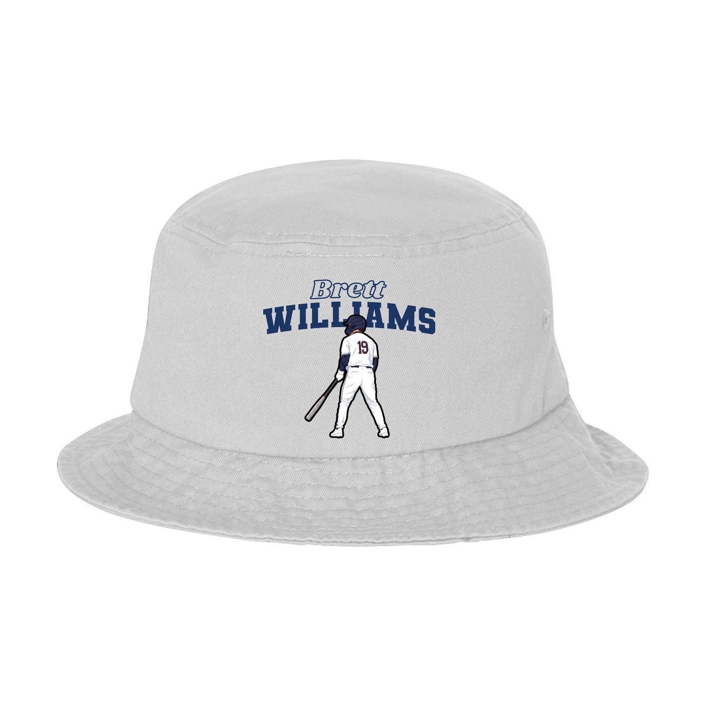 Bucket Cap — Name Arch in White