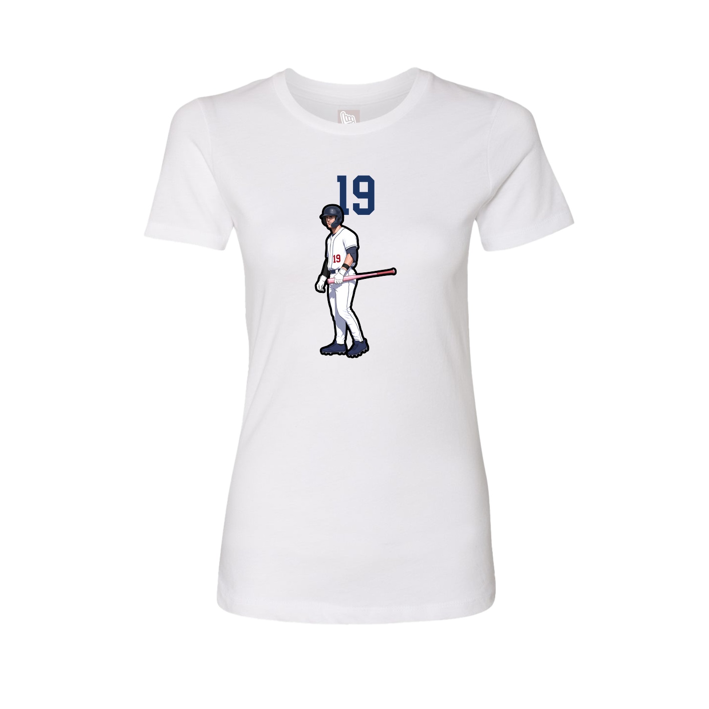 Fitted Women's Tee — Number Top in White