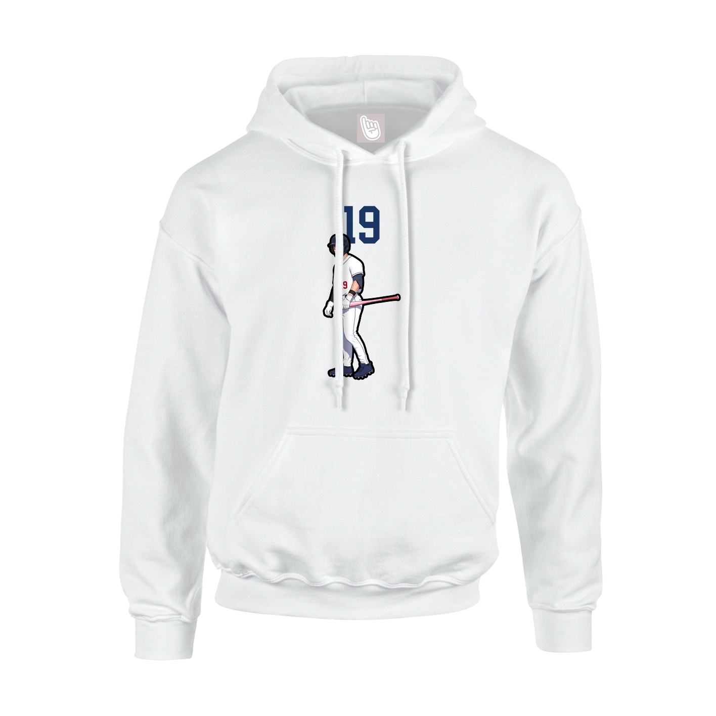 Youth Hoodie — Number Top in White