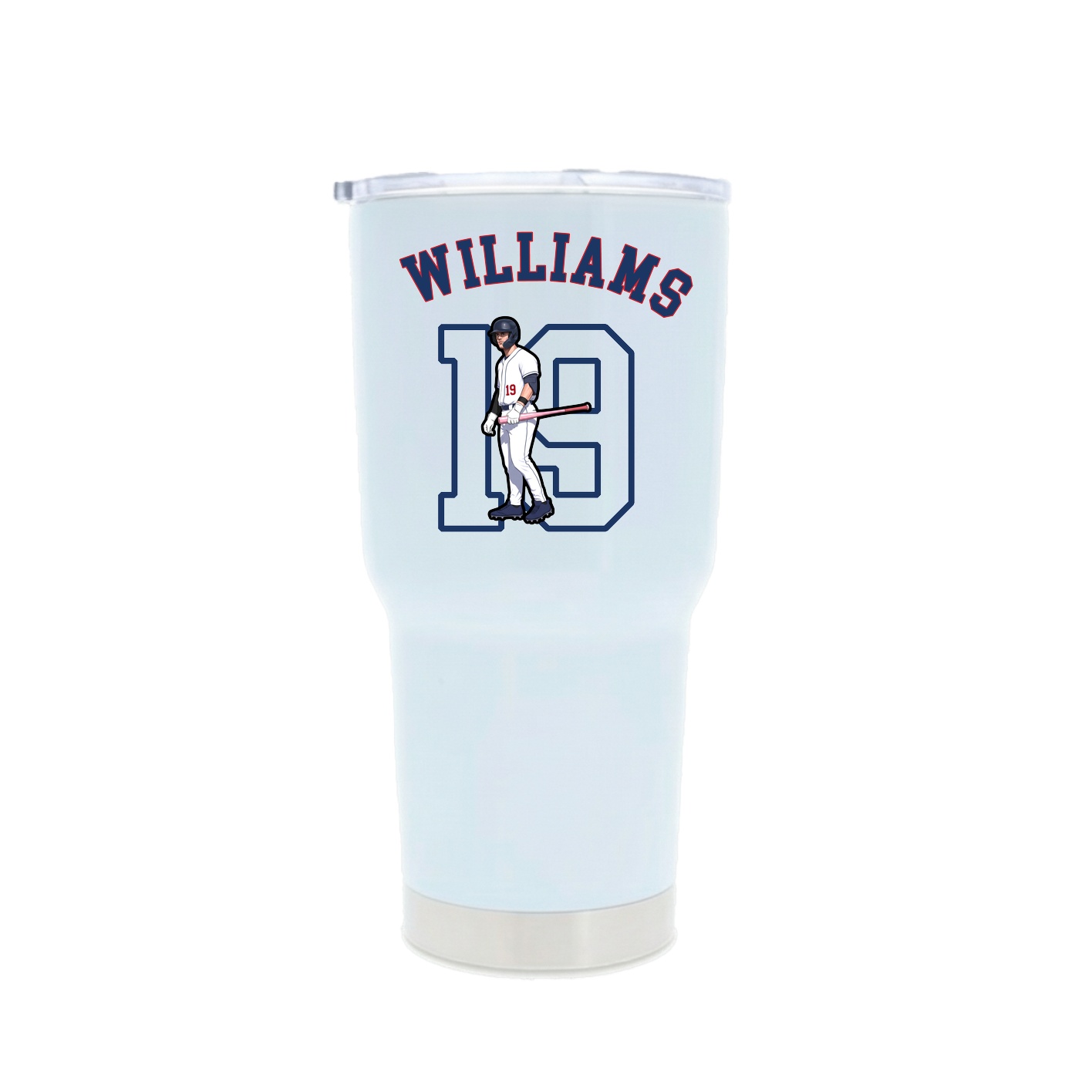 30oz Stainless Steel Tumbler — Shirsey Arch in White