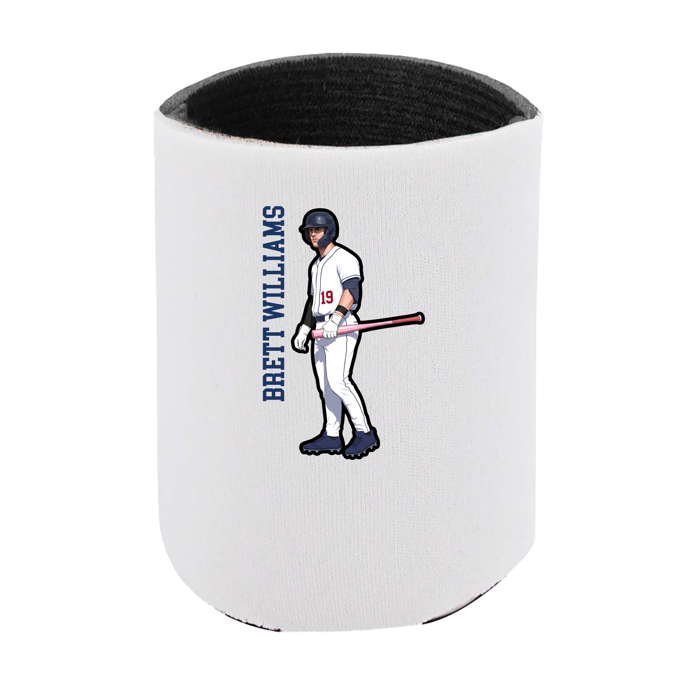 Can Holder — Name Vertical in White