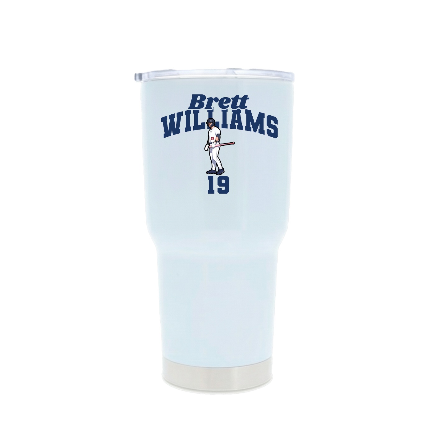 30oz Stainless Steel Tumbler — Signature Arch in White