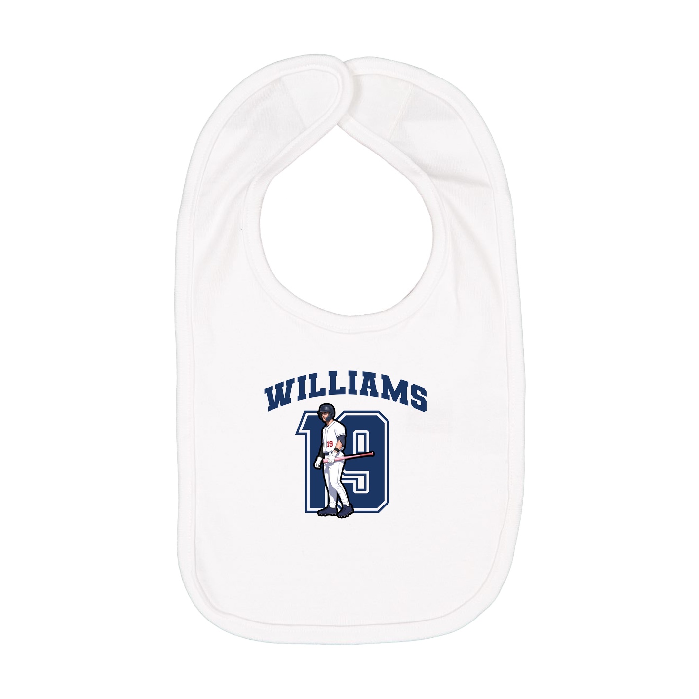 Infant Bib — Number in White