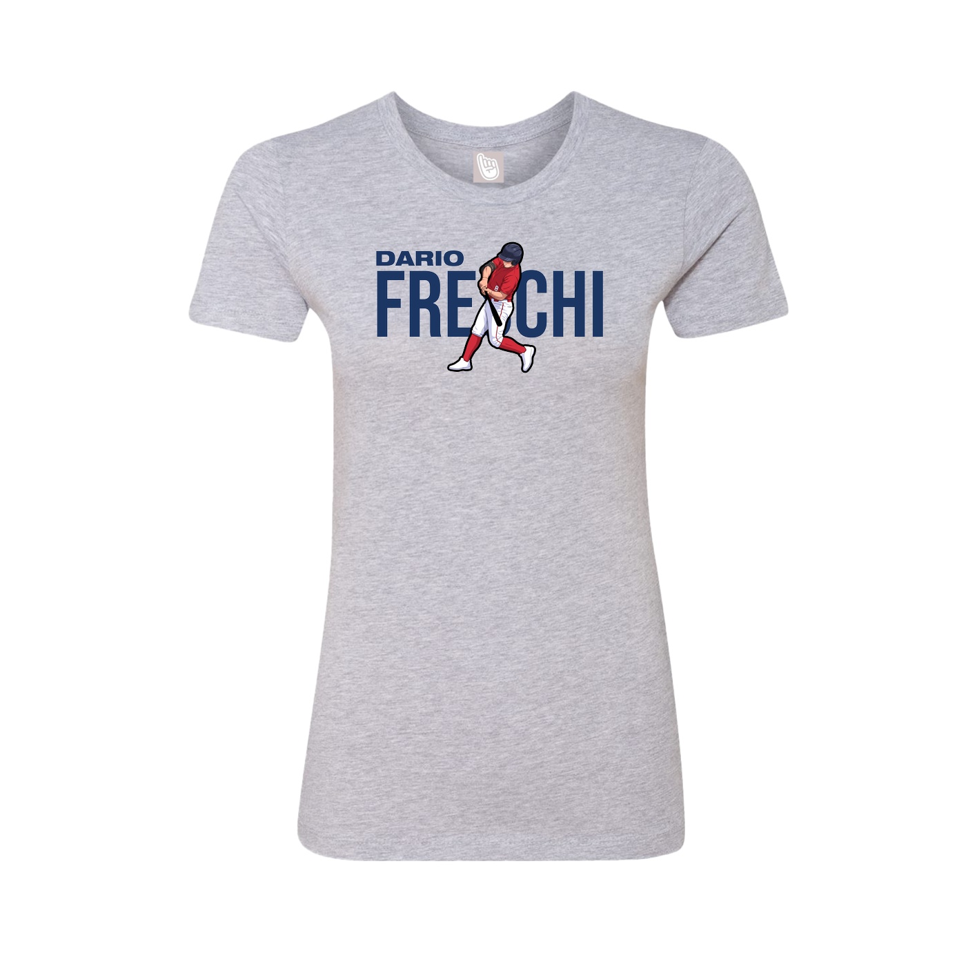 Fitted Women's Tee — Player Name in Grey