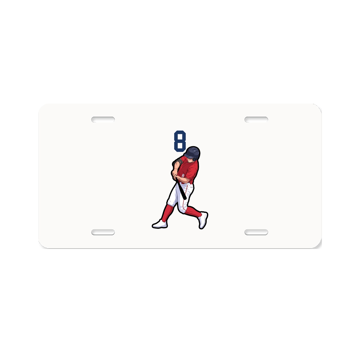 License Plate — Number Top in Classic