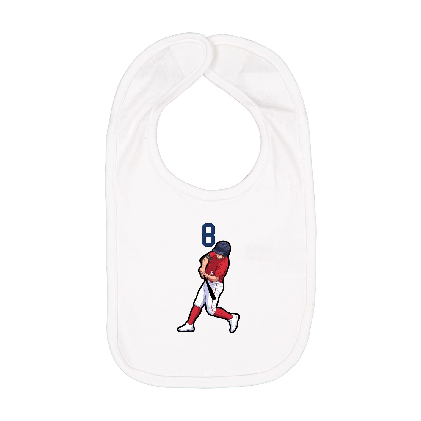 Infant Bib — Number Top in White