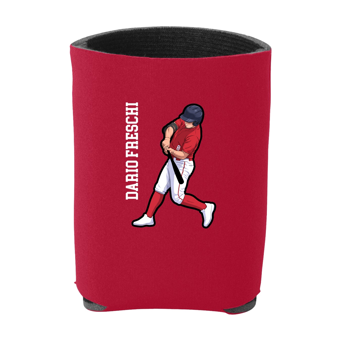 Can Holder — Name Vertical in Red
