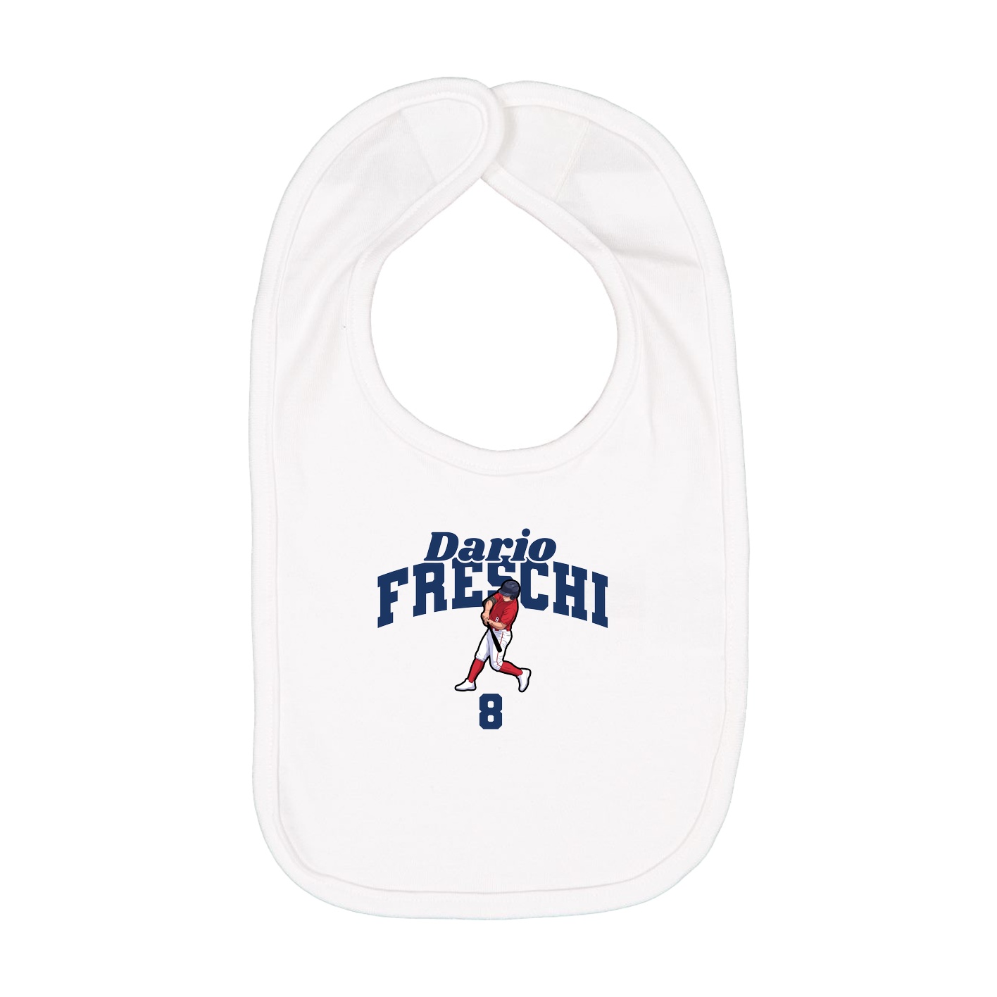 Infant Bib — Signature Arch in White