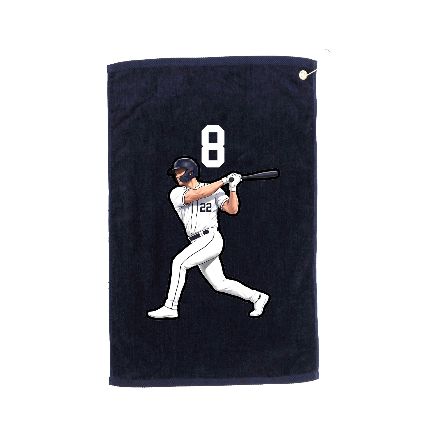 Golf Towel — Number Top in Navy