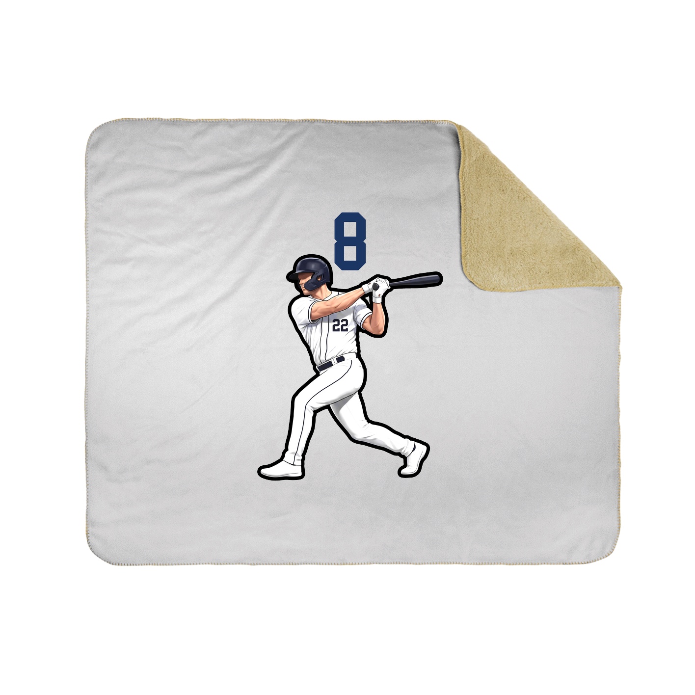 Throw Blanket — Number Top in White