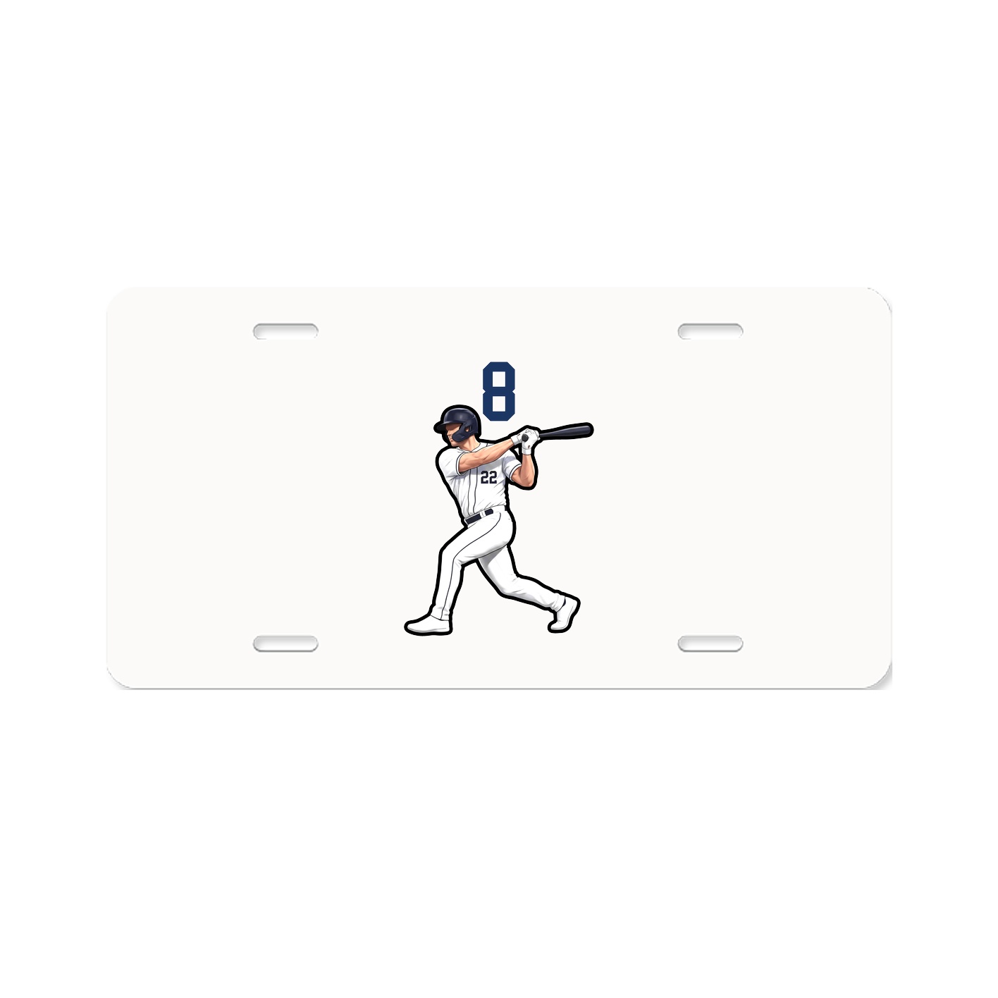 License Plate — Number Top in Classic