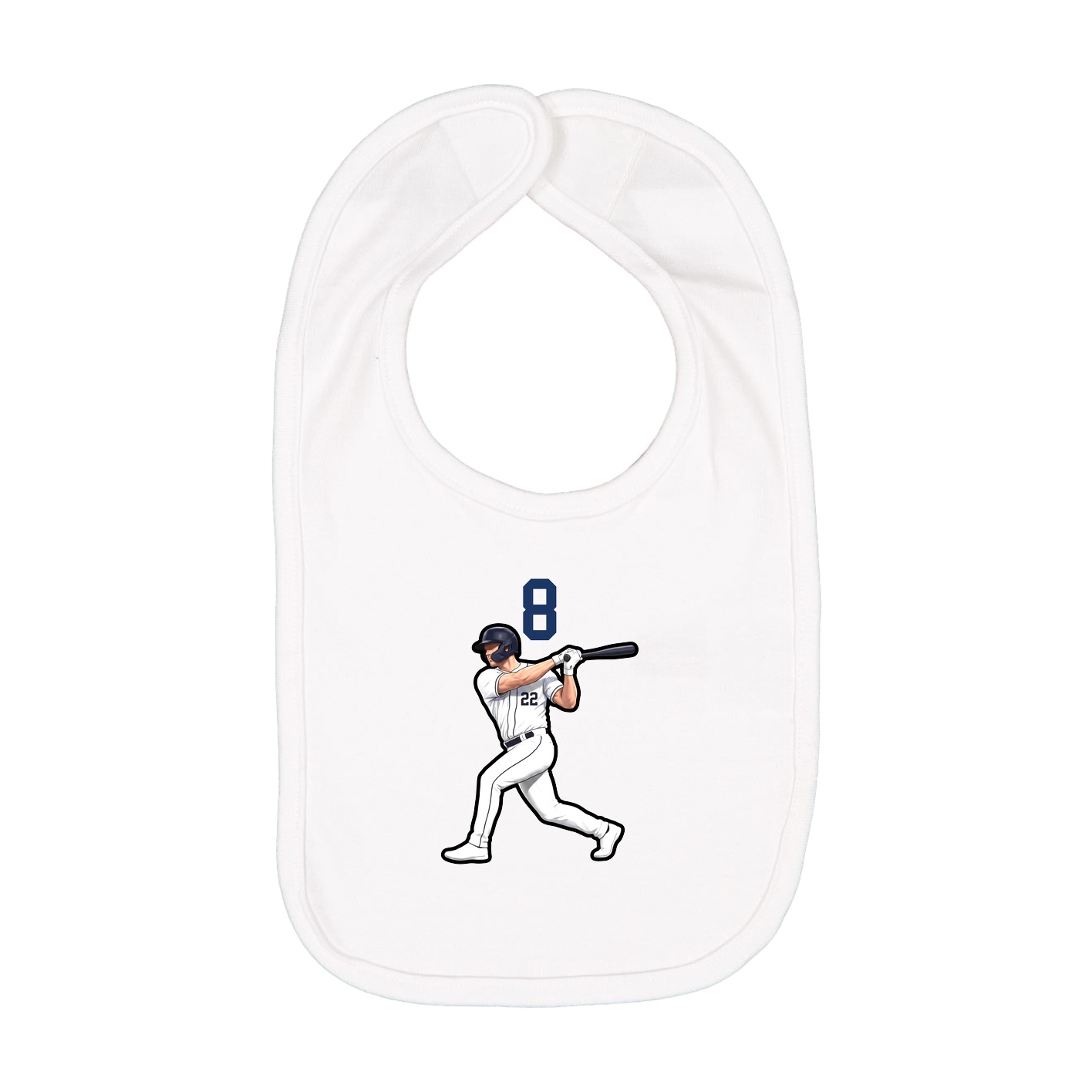Infant Bib — Number Top in White
