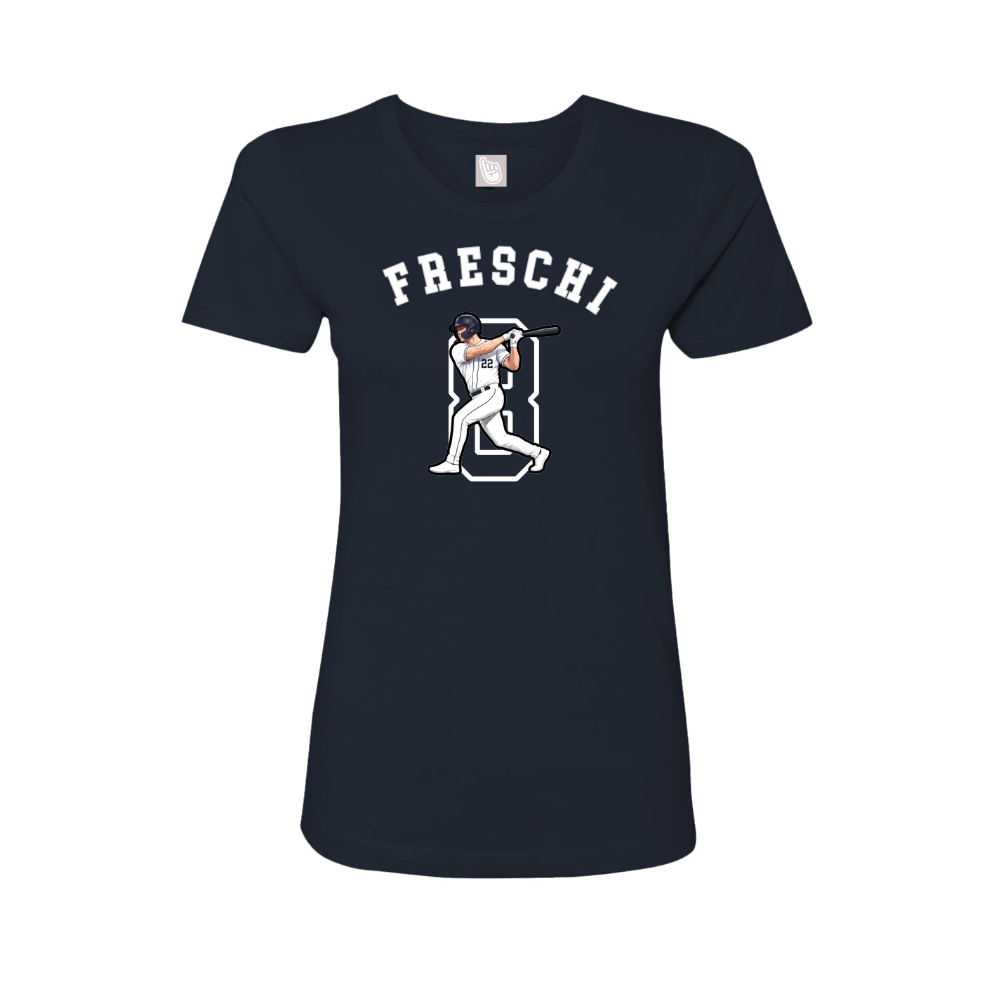 Fitted Women's Tee — Shirsey Arch in Navy
