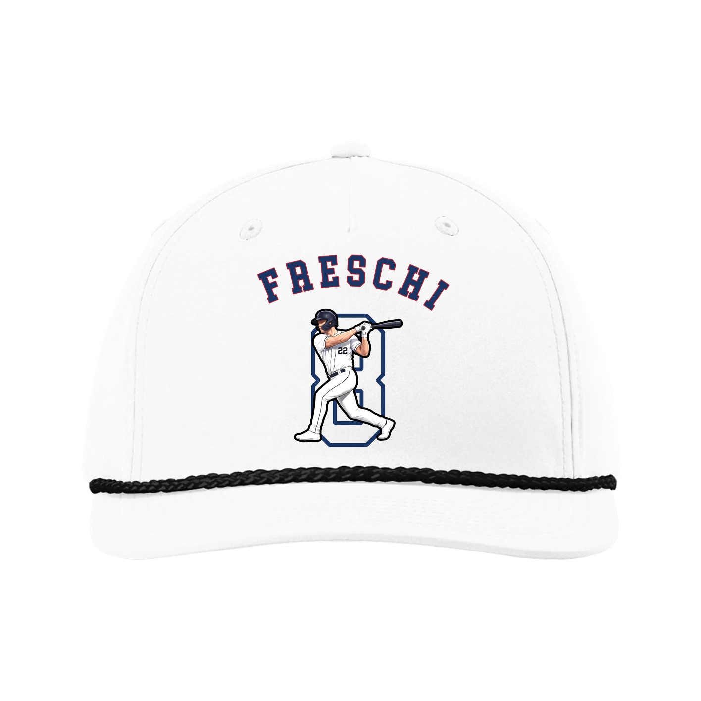 Five-Panel Classic Rope Cap — Shirsey Arch in White