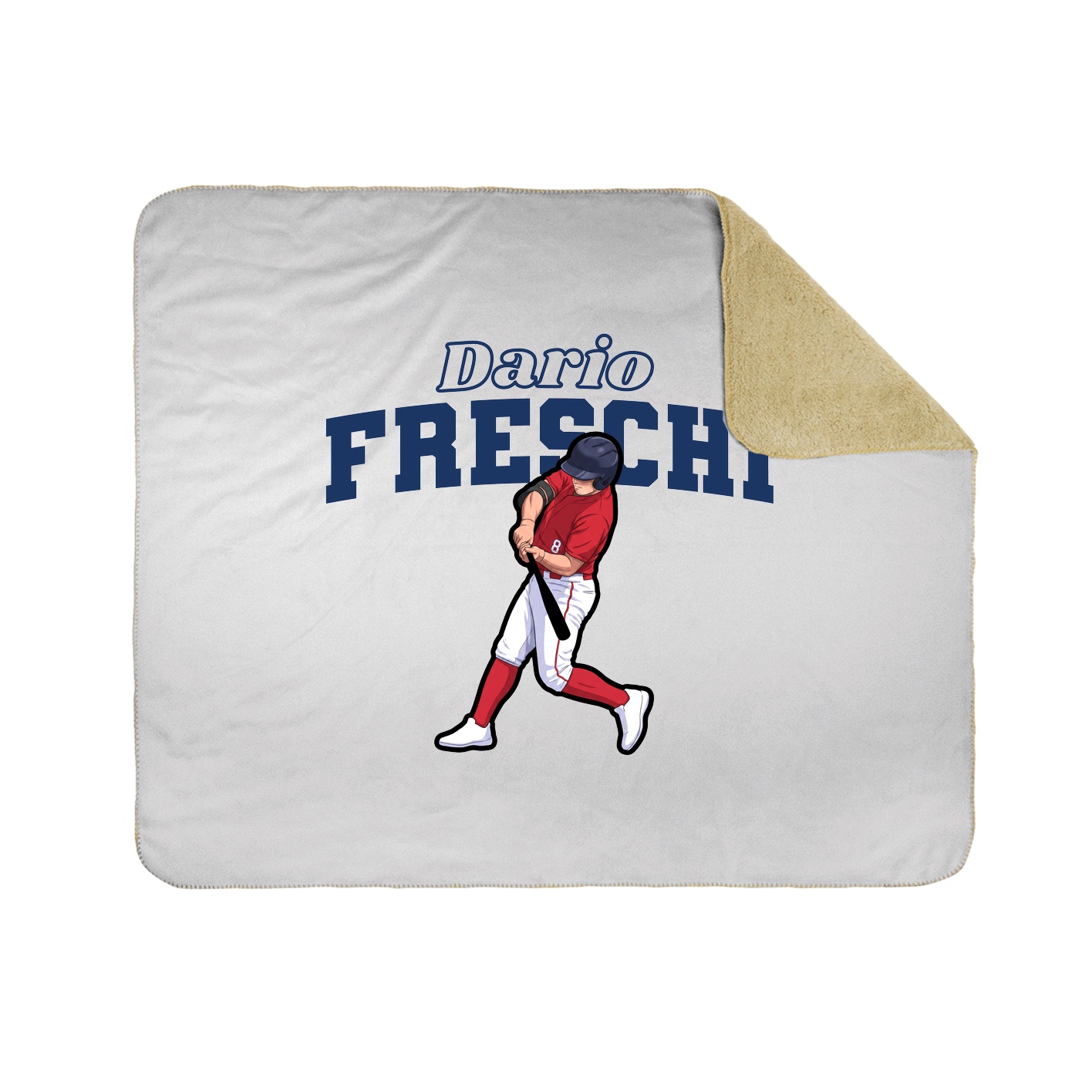 Throw Blanket — Name Arch in White