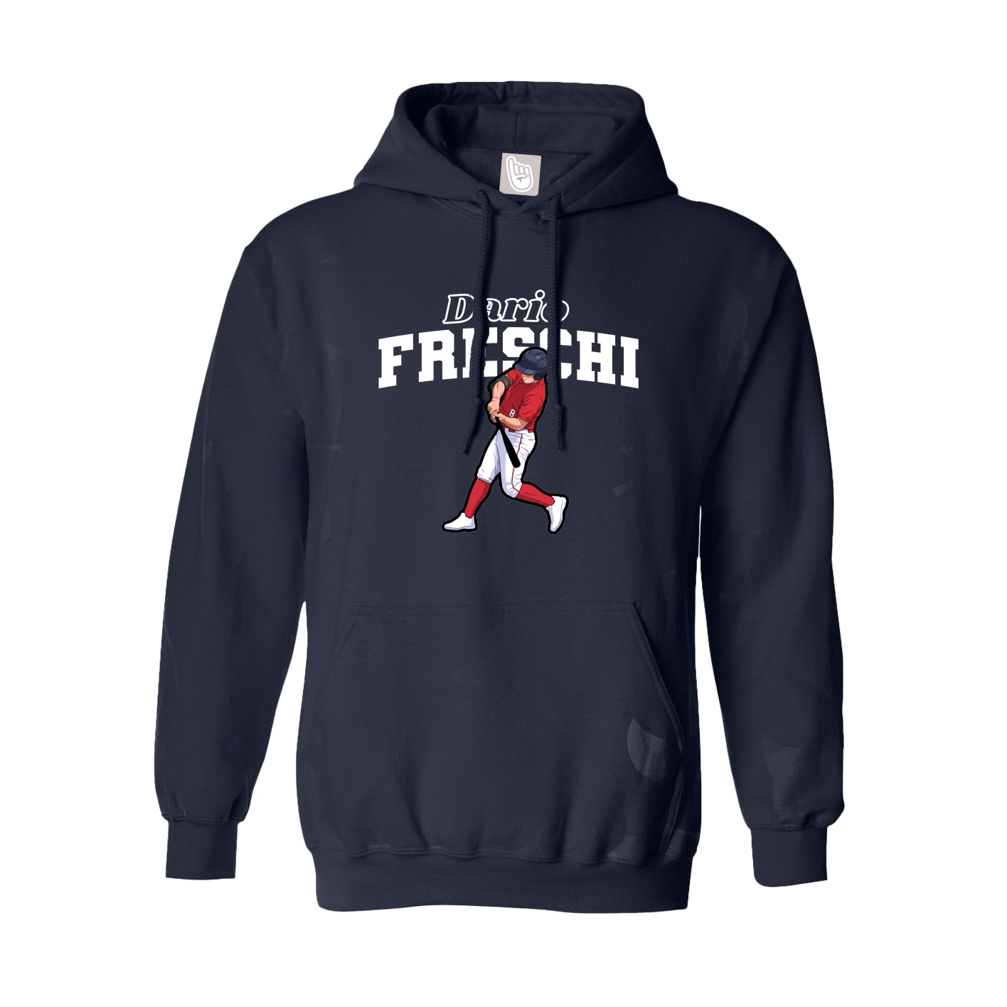 Youth Hoodie — Name Arch in Navy