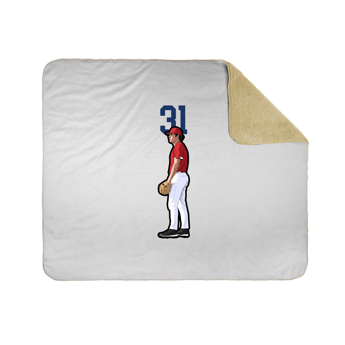 Throw Blanket — Number Top in White