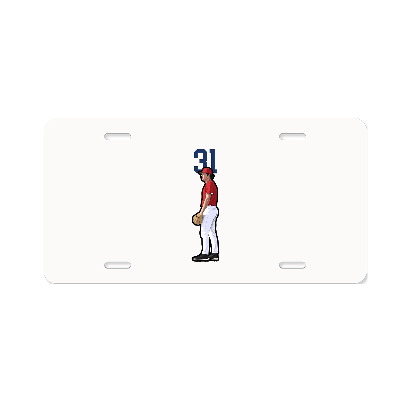 License Plate — Number Top in Classic