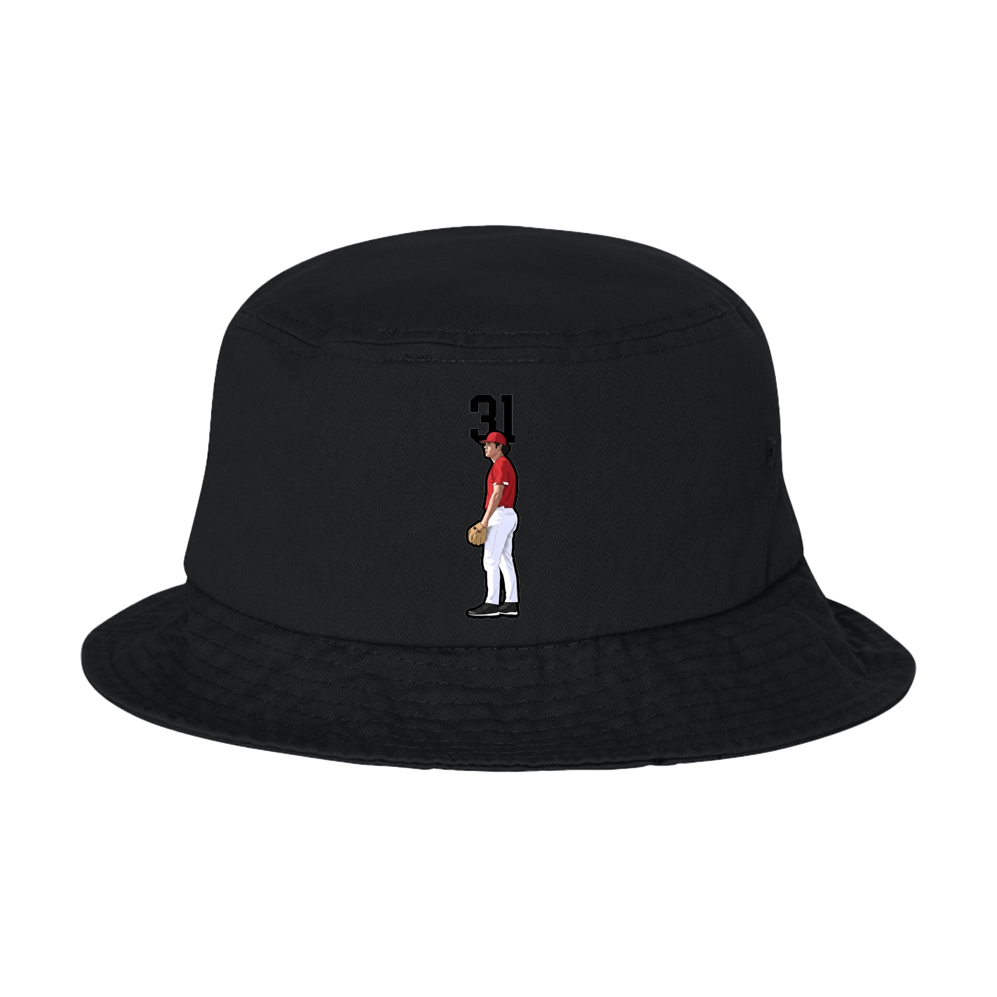 Bucket Cap — Number Top in Black